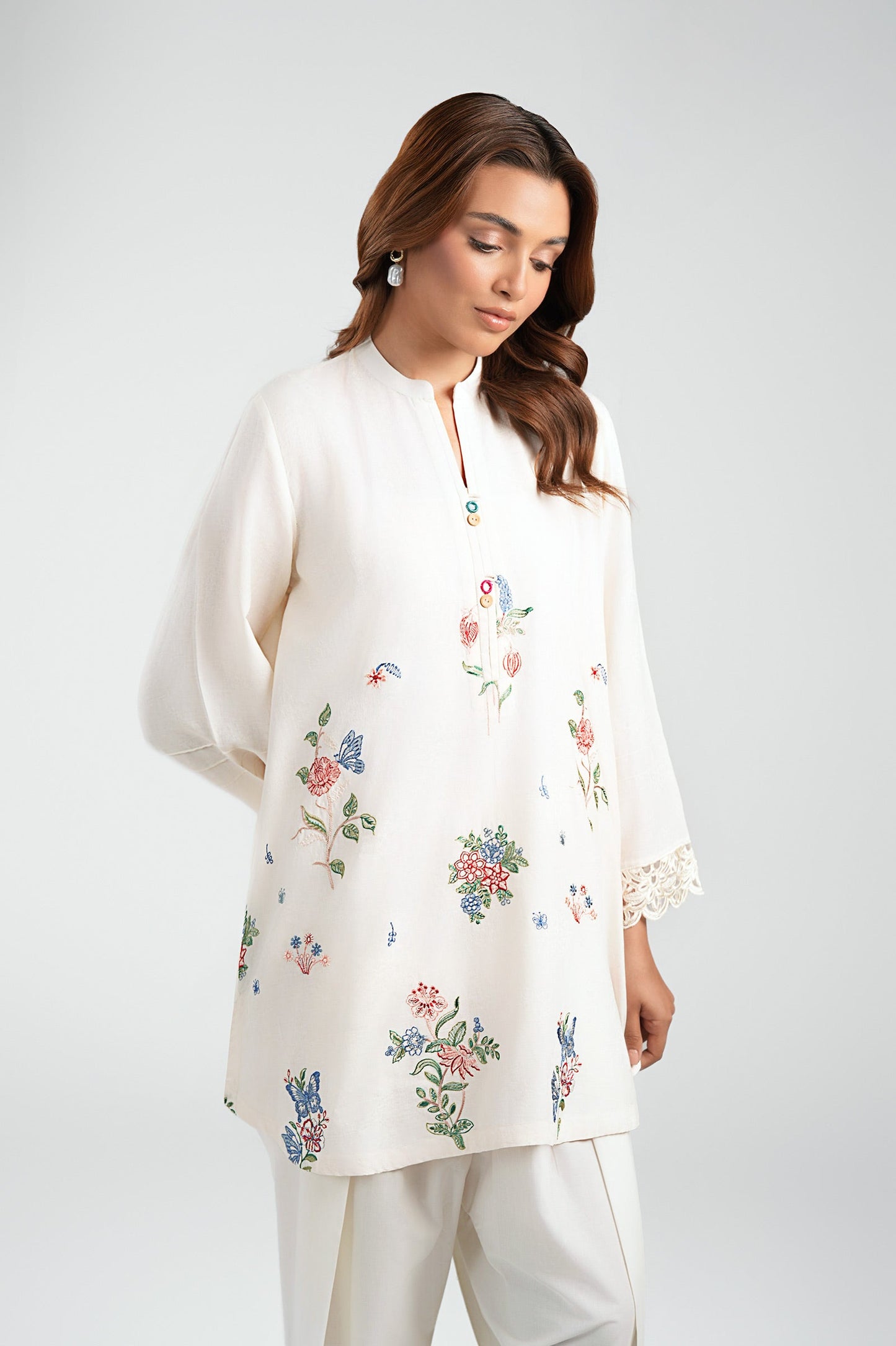 Embroidered Jacquard Viscose Shirt