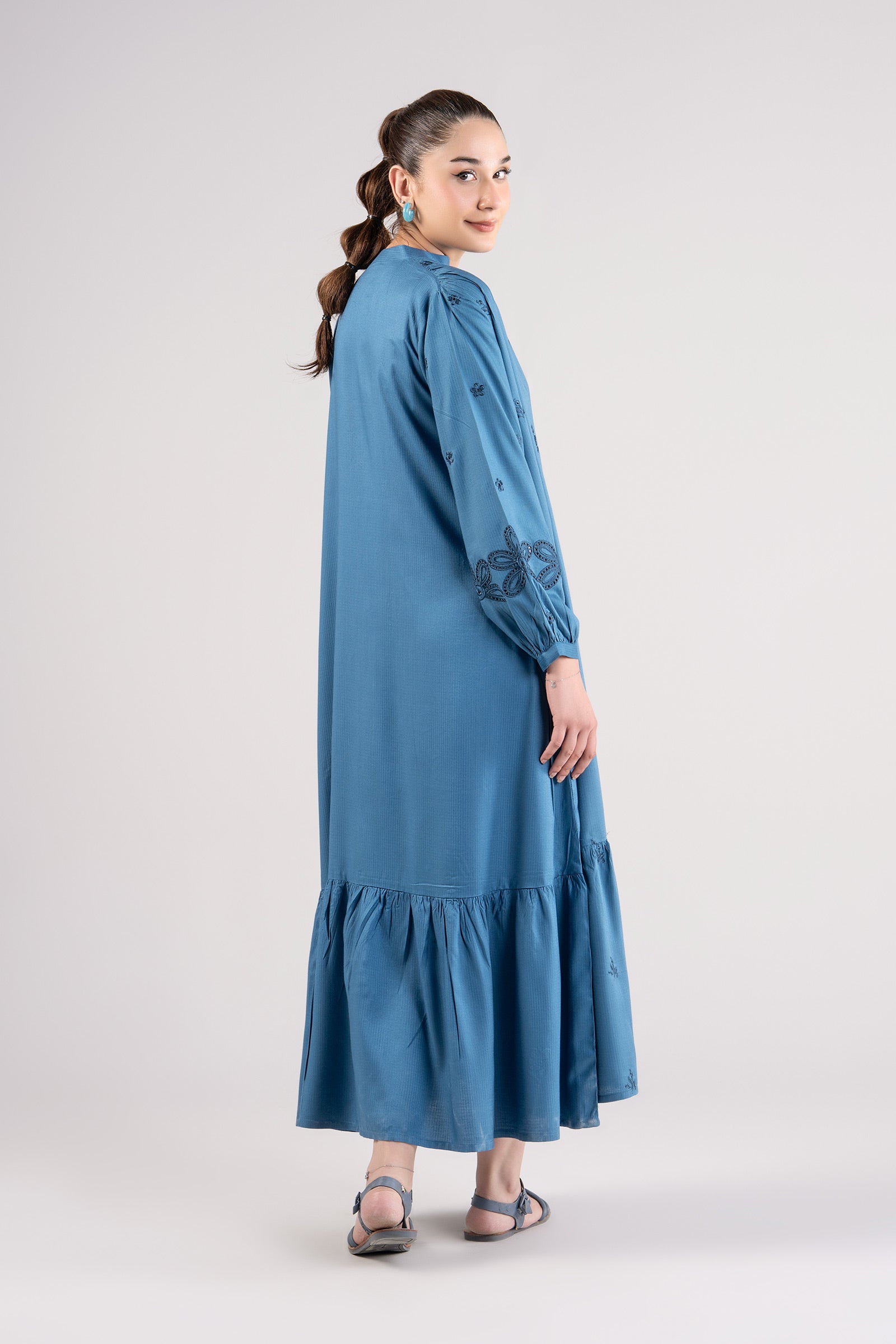 Embroidered Ripstop Dress