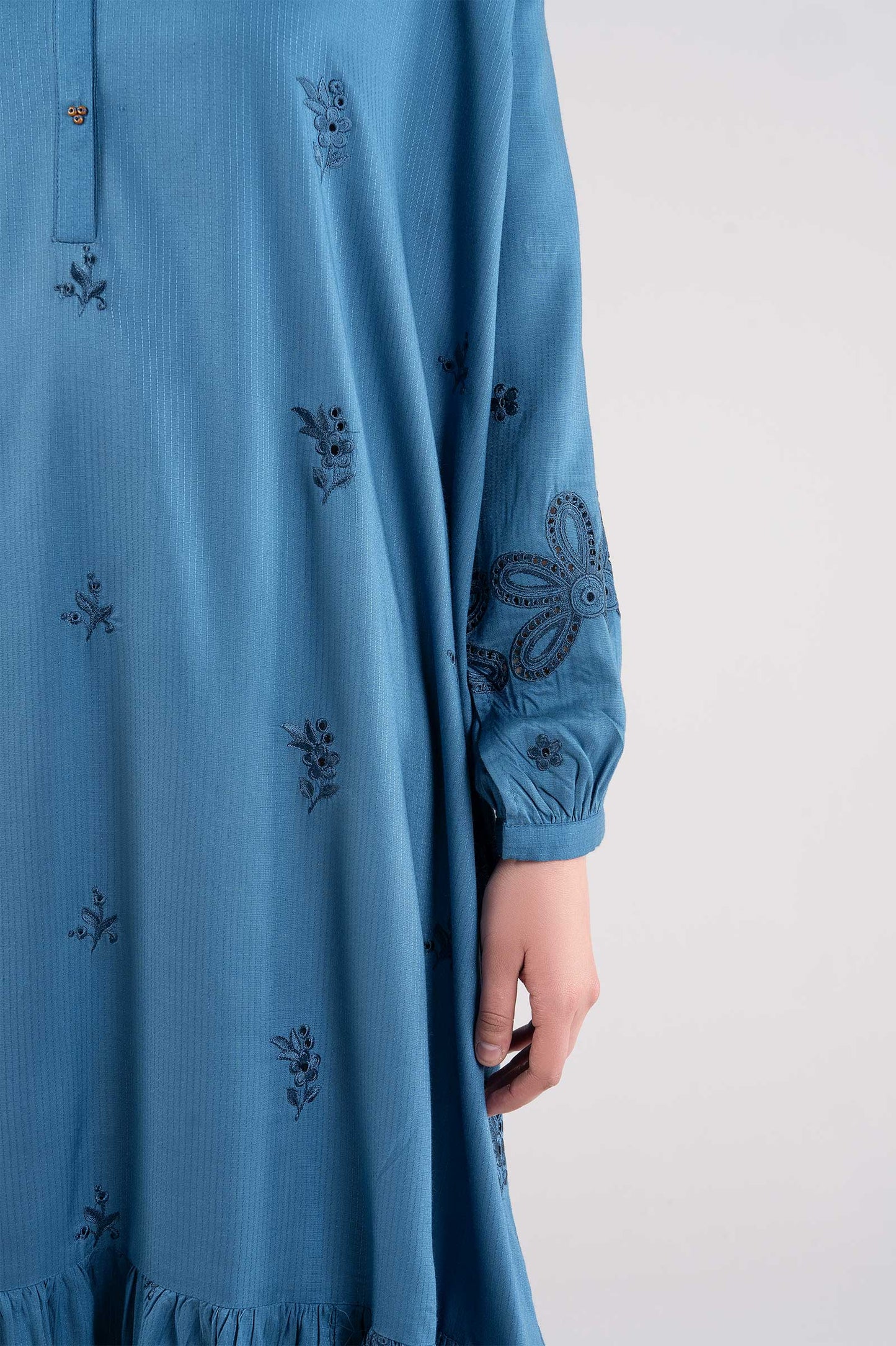 Embroidered Ripstop Dress