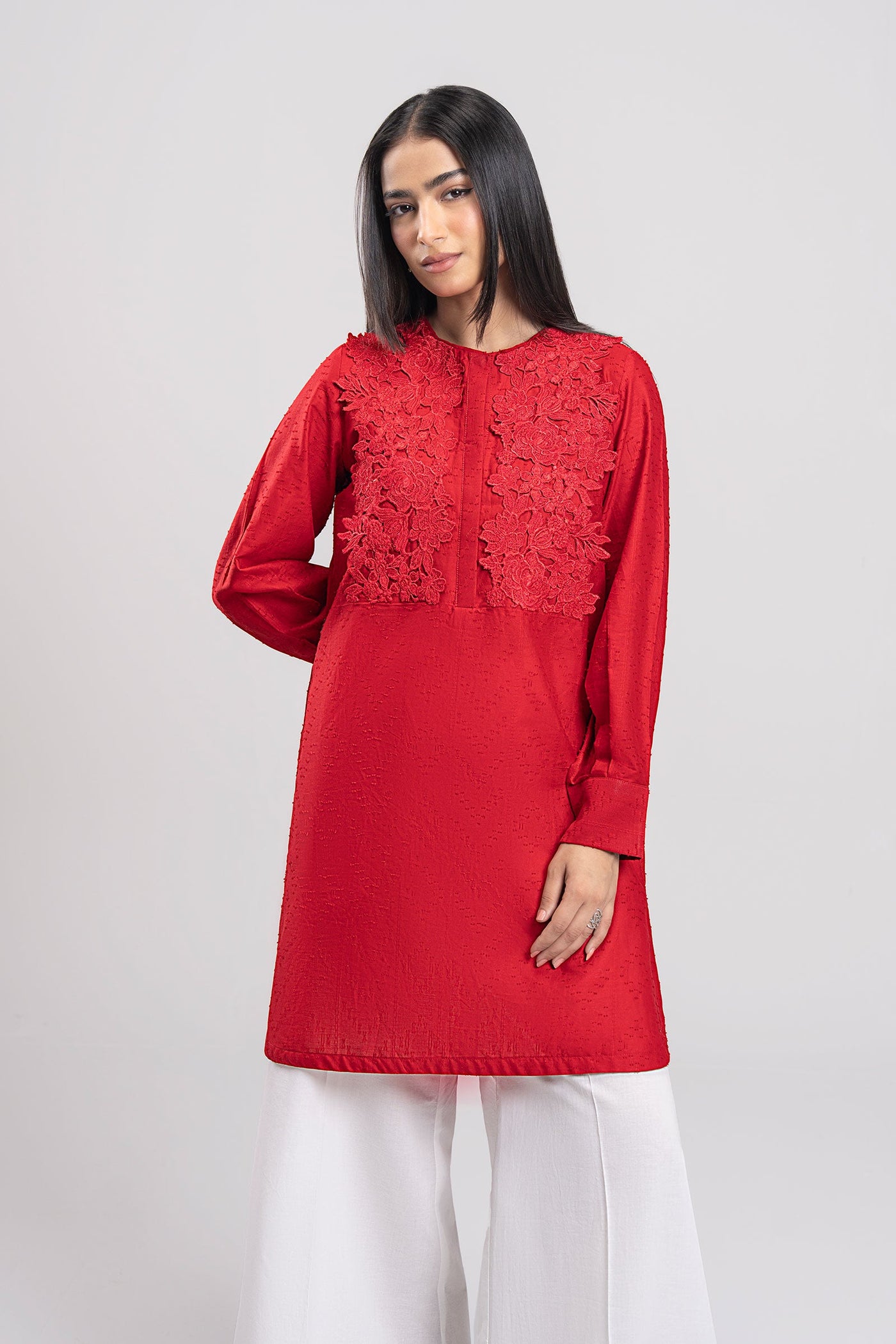 Embroidered Textured Shirt