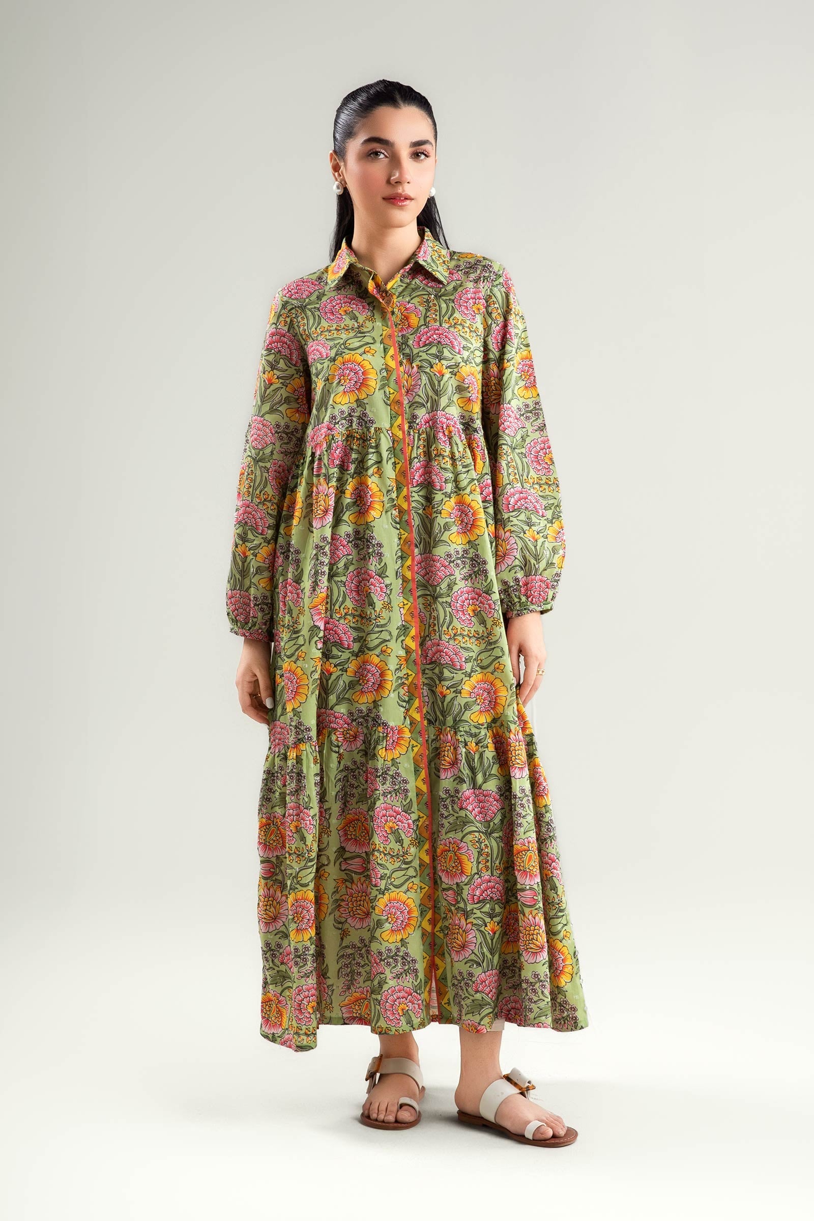 Printed Brochia Dress