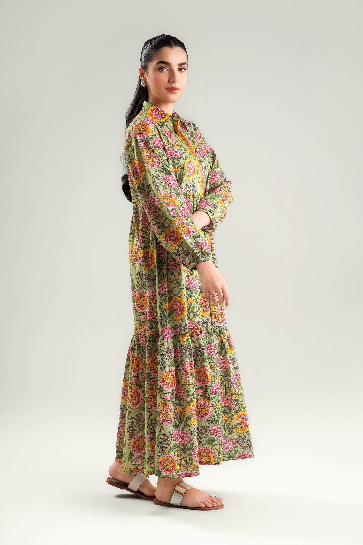 Printed Brochia Dress