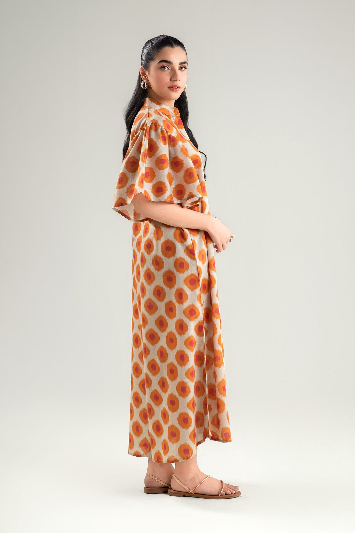 Printed Slub Lawn Tunic