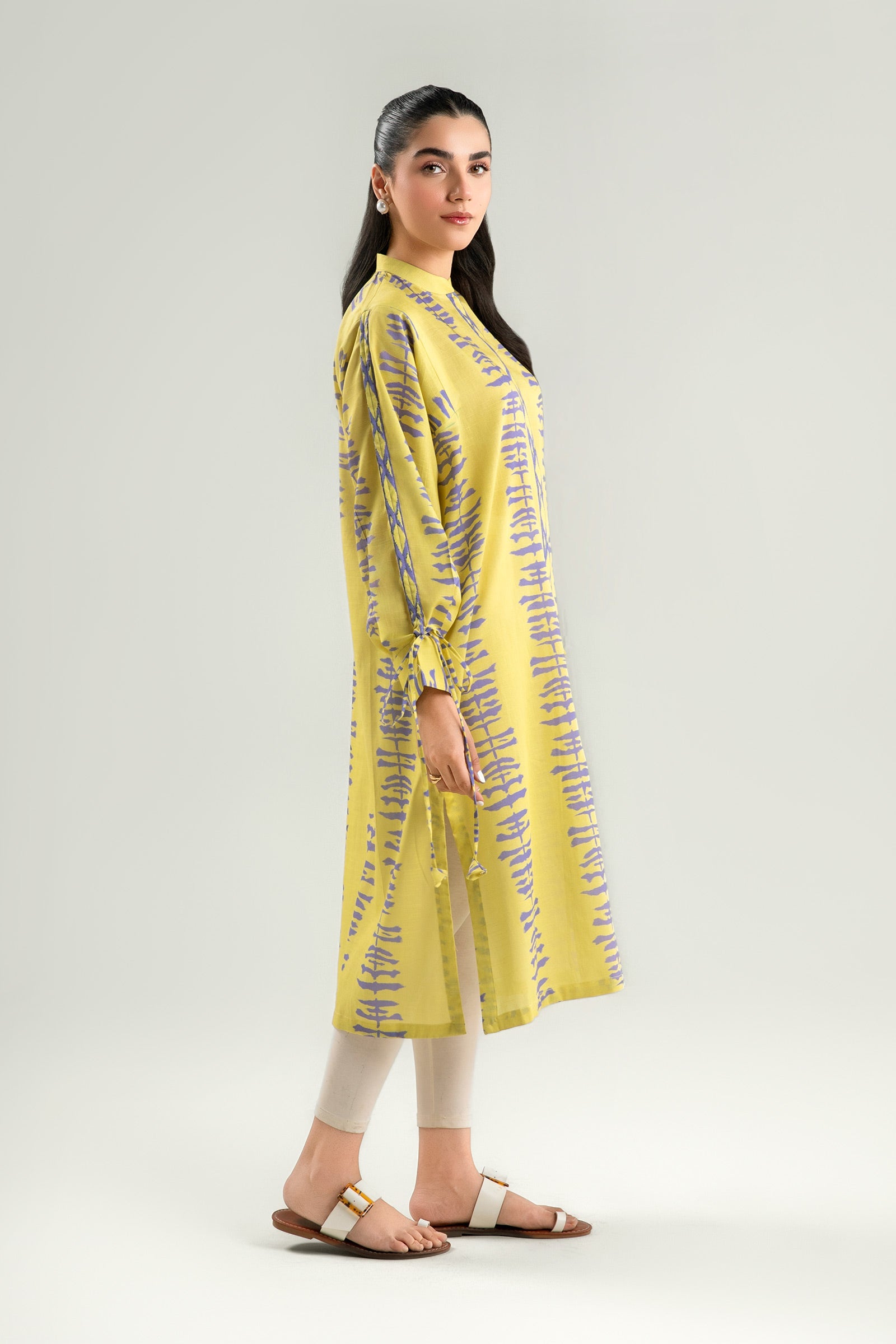 Printed Slub Lawn Tunic