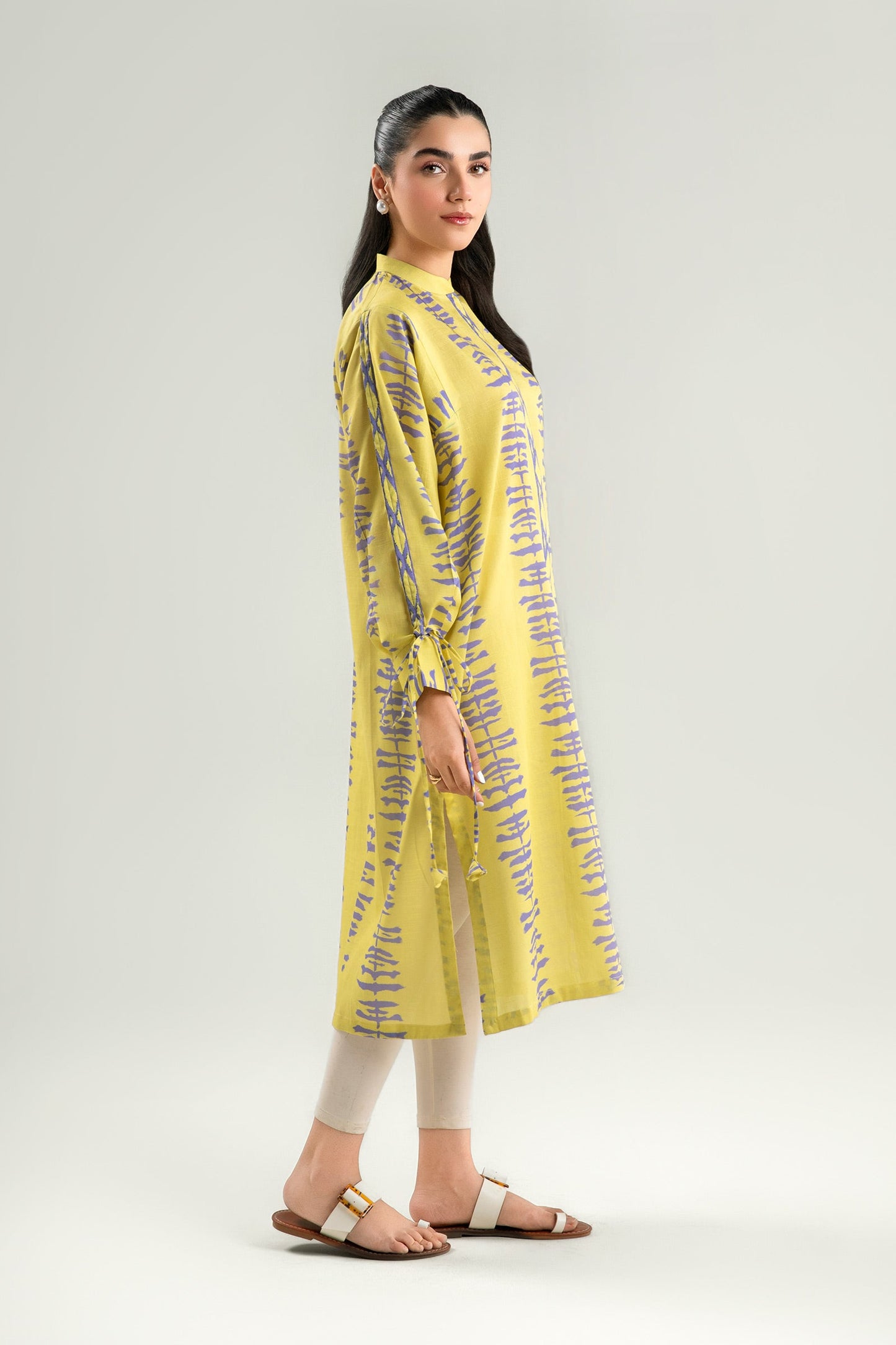Printed Slub Lawn Tunic