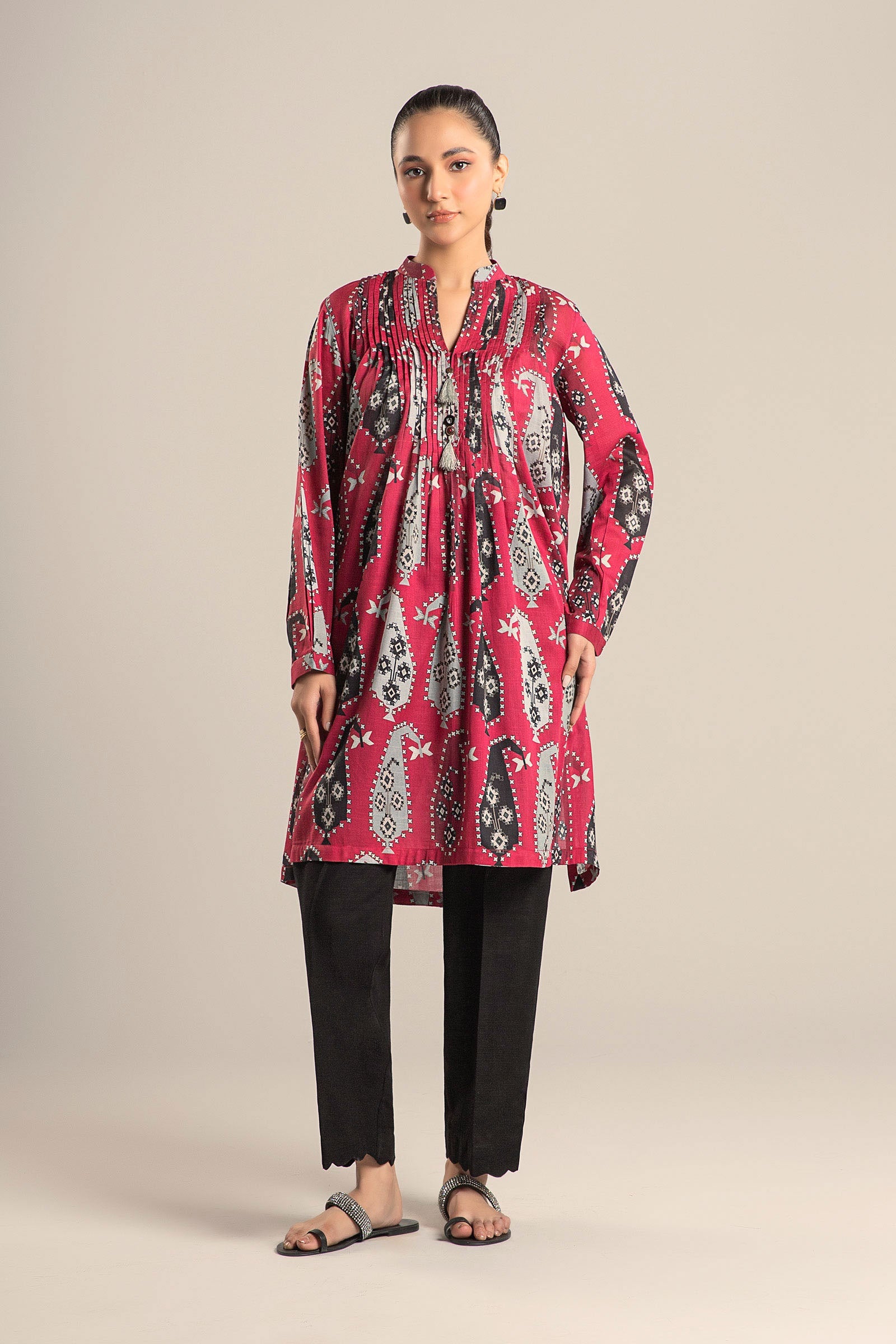 Printed Slub Lawn Shirt