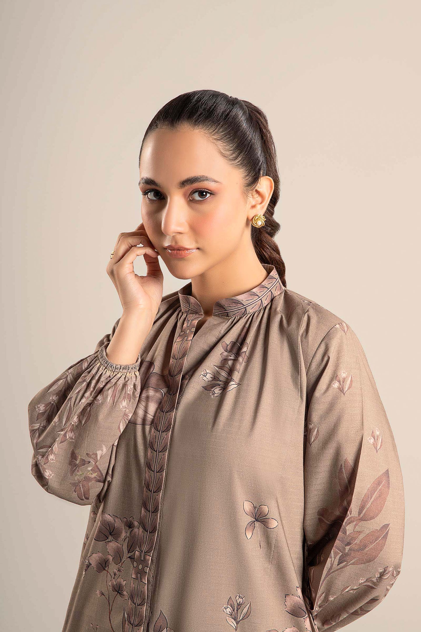 Printed Self Pinstripe Tunic