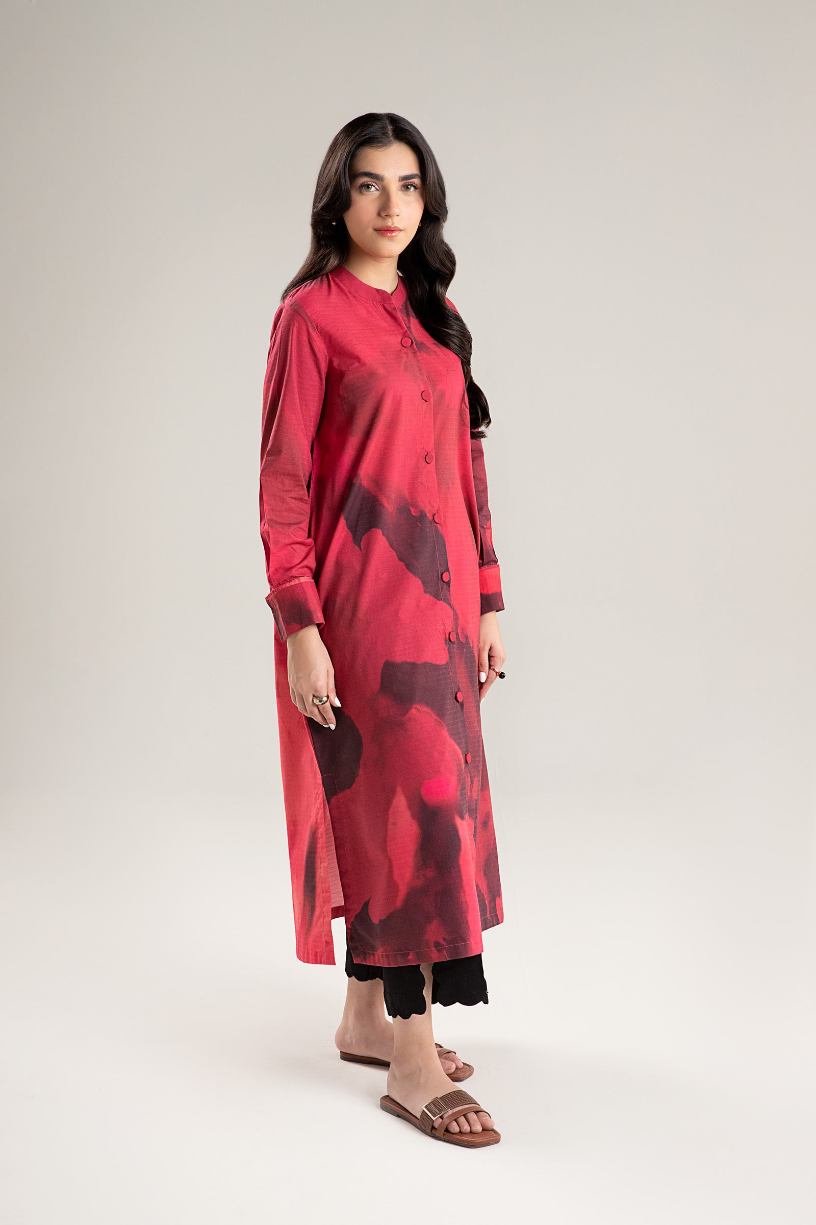 Printed Self Pinstripe Tunic
