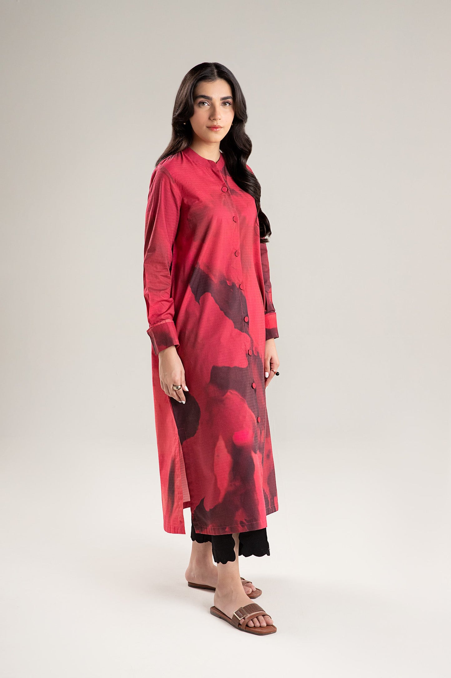 Printed Self Pinstripe Tunic