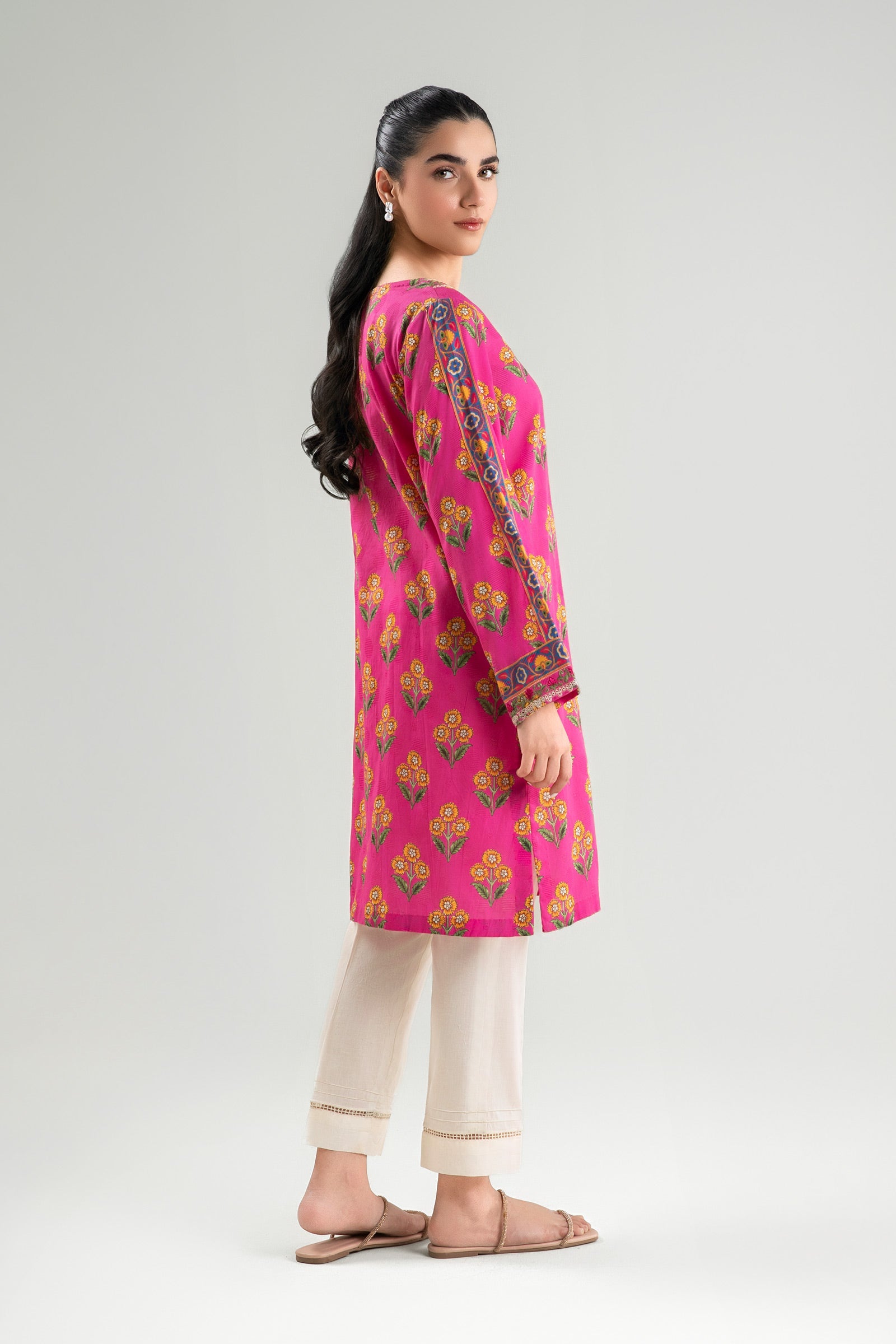 Embroidered Textured Cotton Shirt