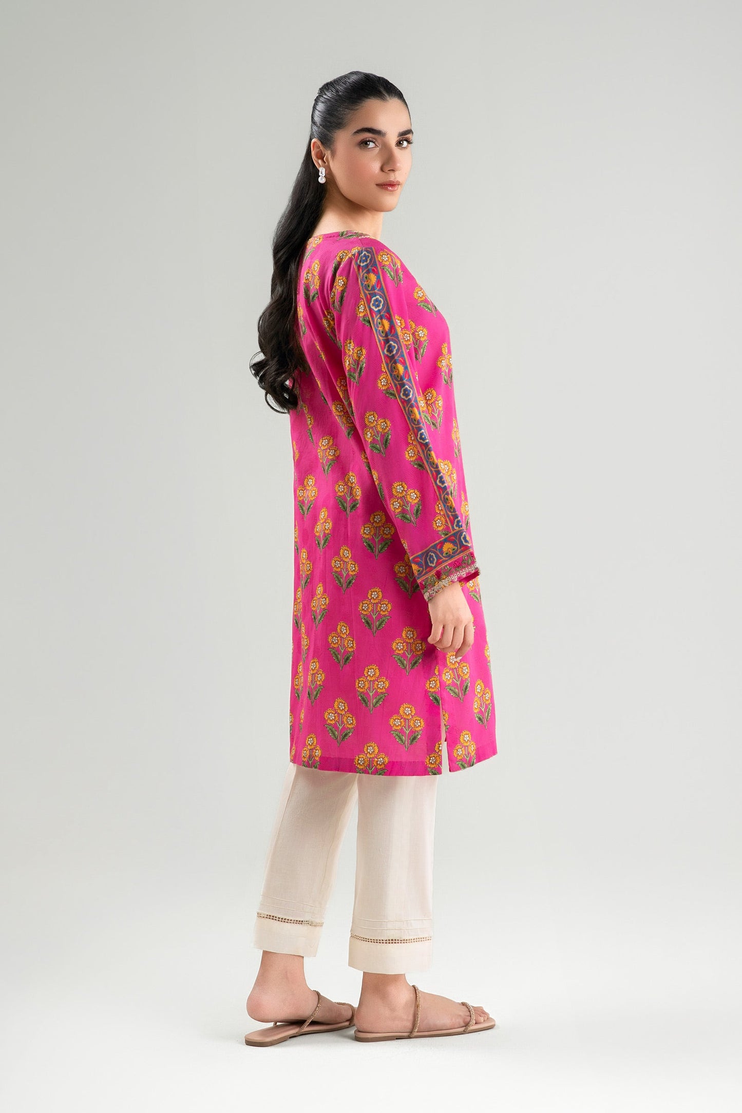 Embroidered Textured Cotton Shirt