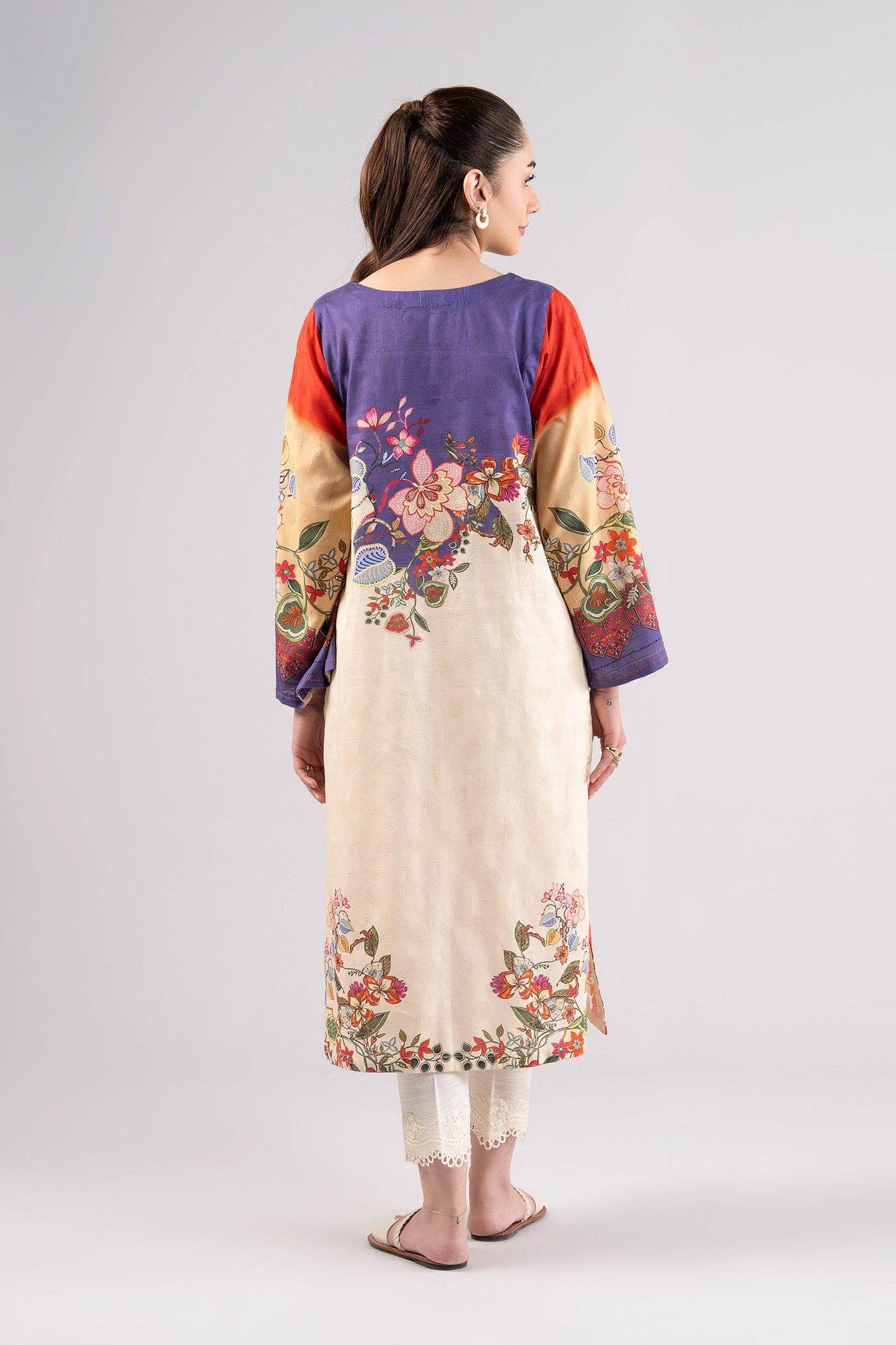 Printed Textured Cotton Shirt