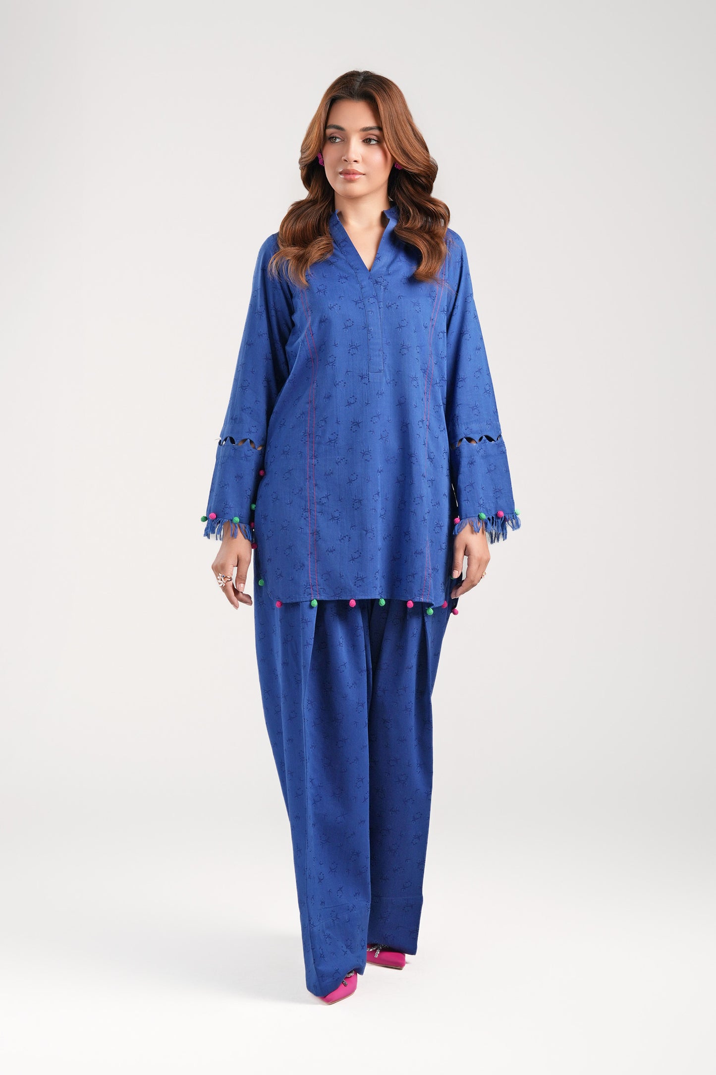 2 Pc Dyed Jacquard Viscose Suit