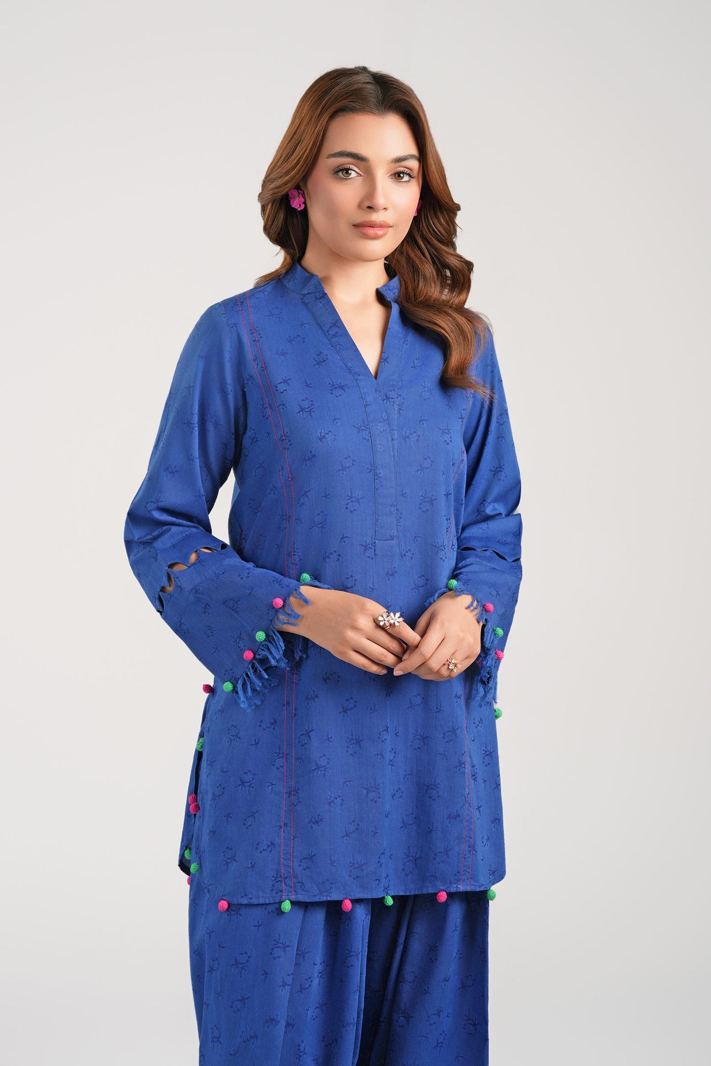 2 Pc Dyed Jacquard Viscose Suit