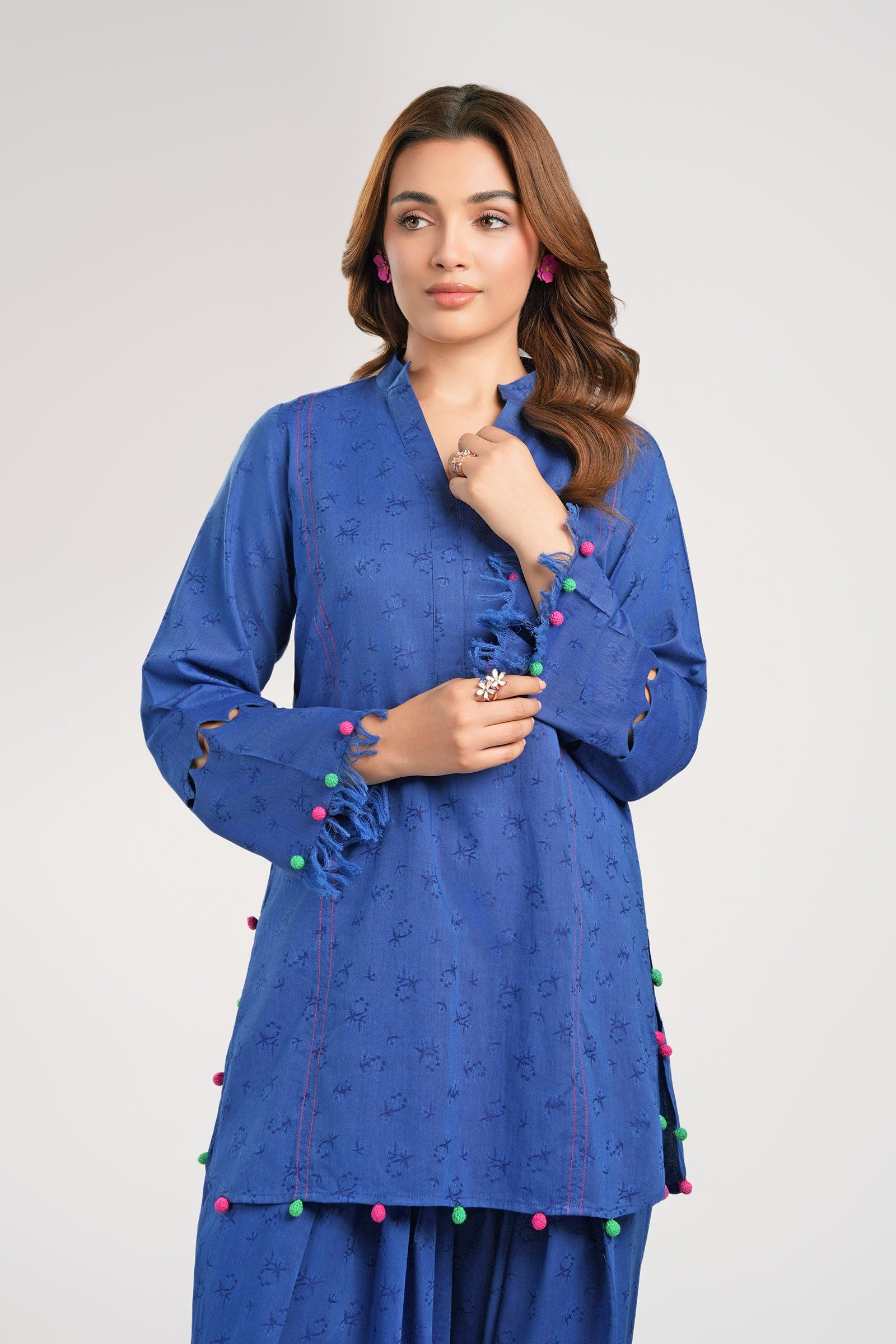 2 Pc Dyed Jacquard Viscose Suit