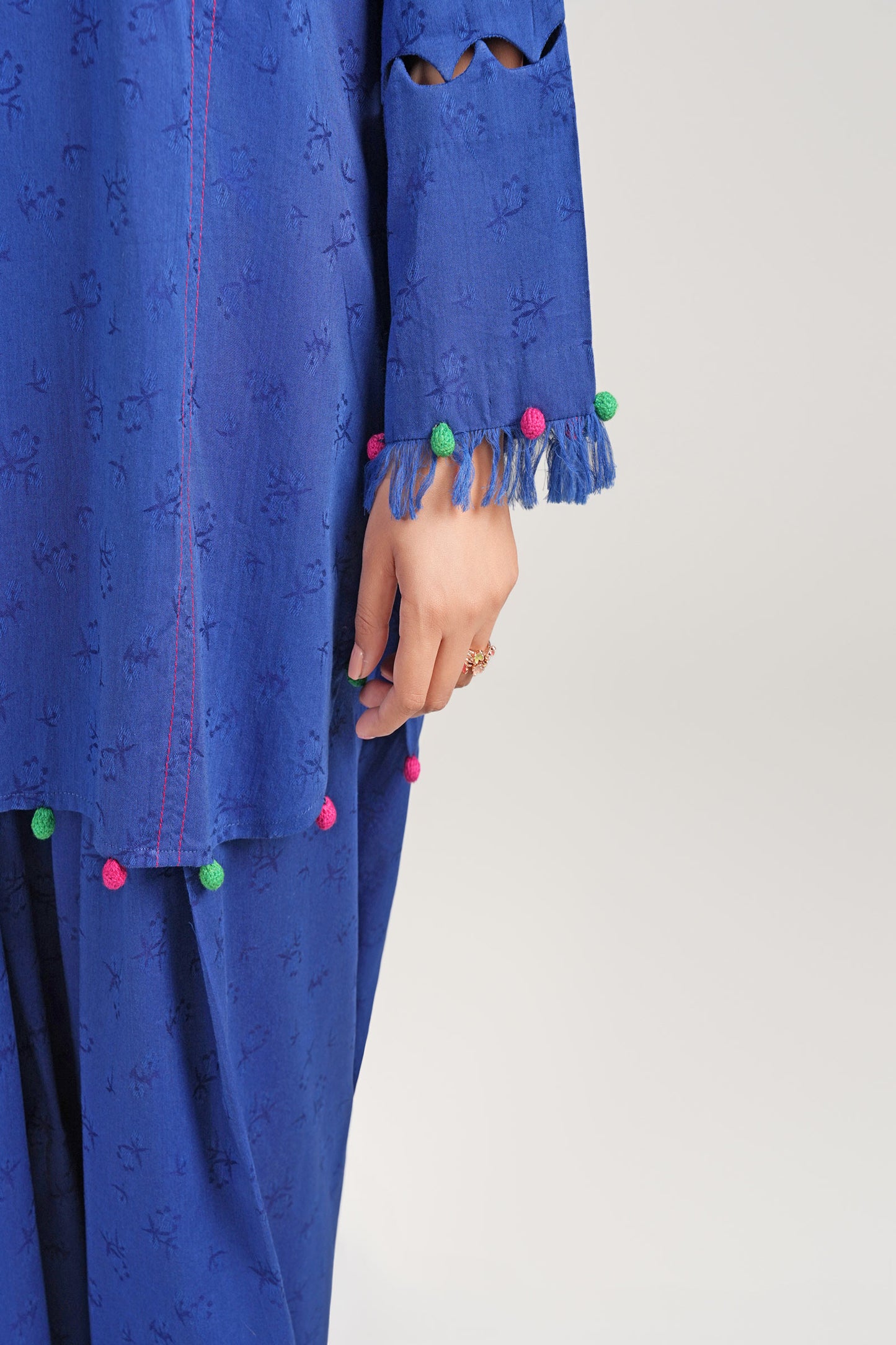 2 Pc Dyed Jacquard Viscose Suit