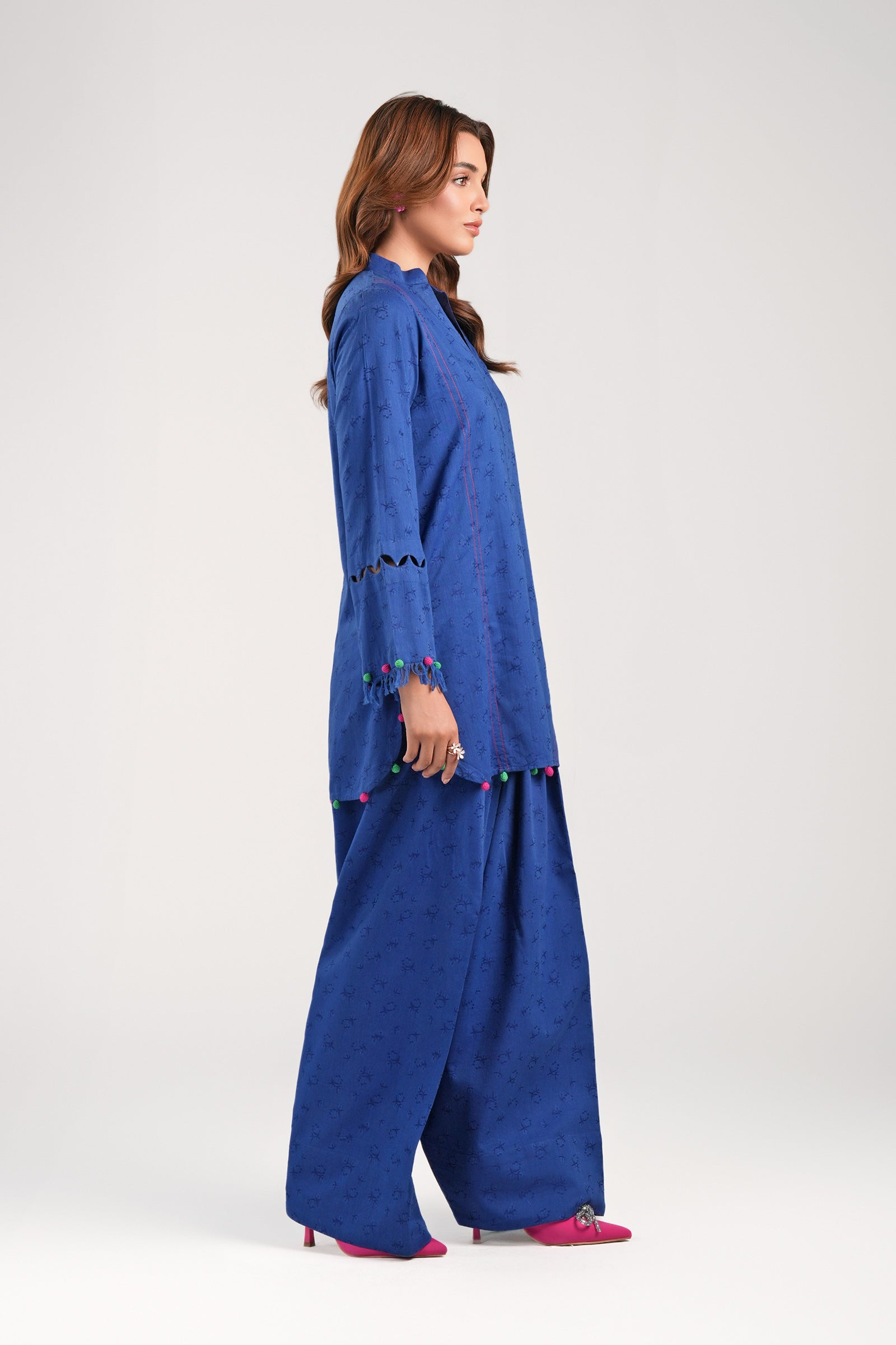 2 Pc Dyed Jacquard Viscose Suit