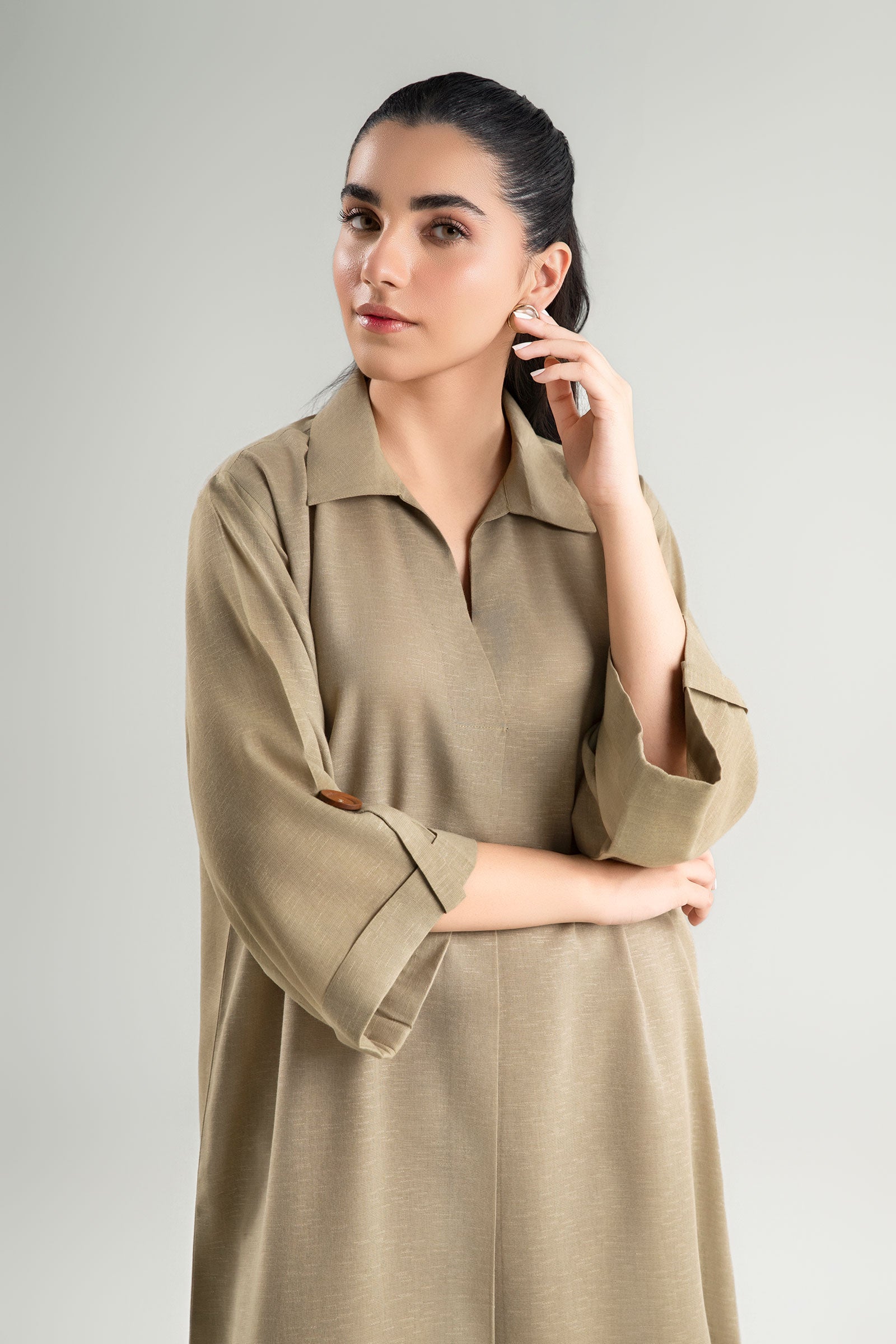 2 Pc Dyed Karandi Suit