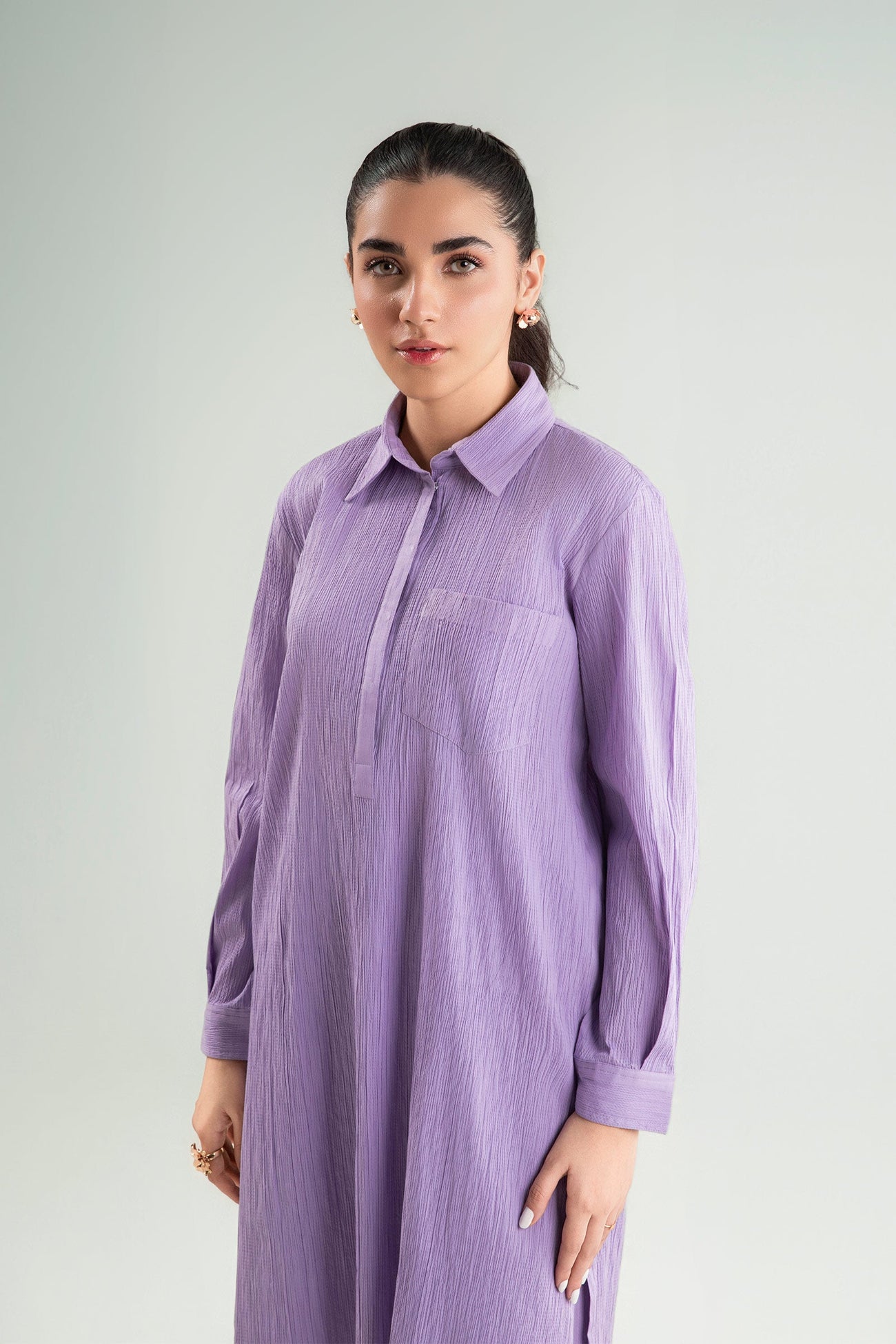 2 Pc Dyed Seersucker Suit