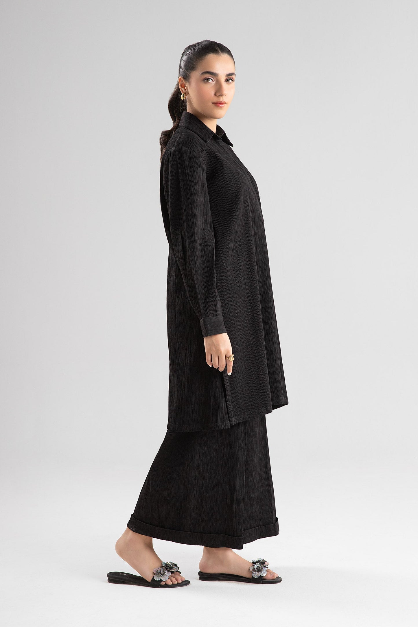 2 Pc Dyed Seersucker Suit