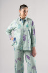 2 Pc Printed Textured Cotton Suit