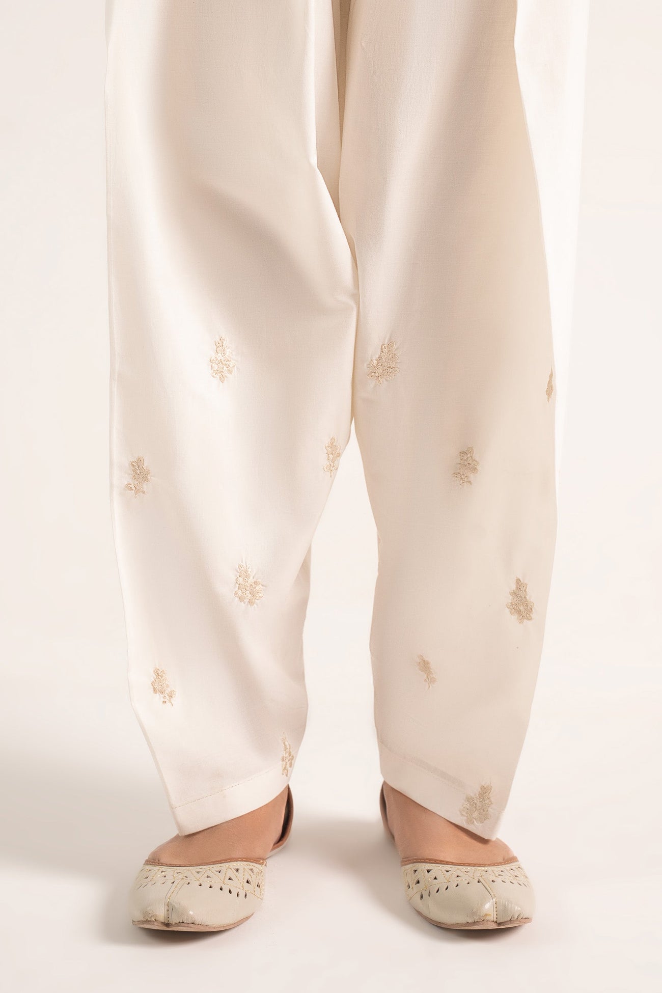 Embroidered Cambric Shalwar