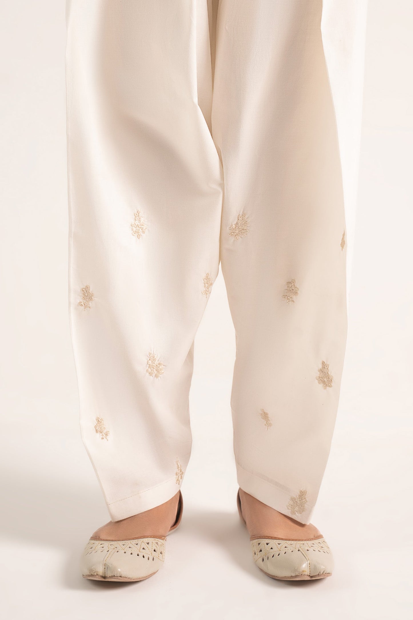 Embroidered Cambric Shalwar