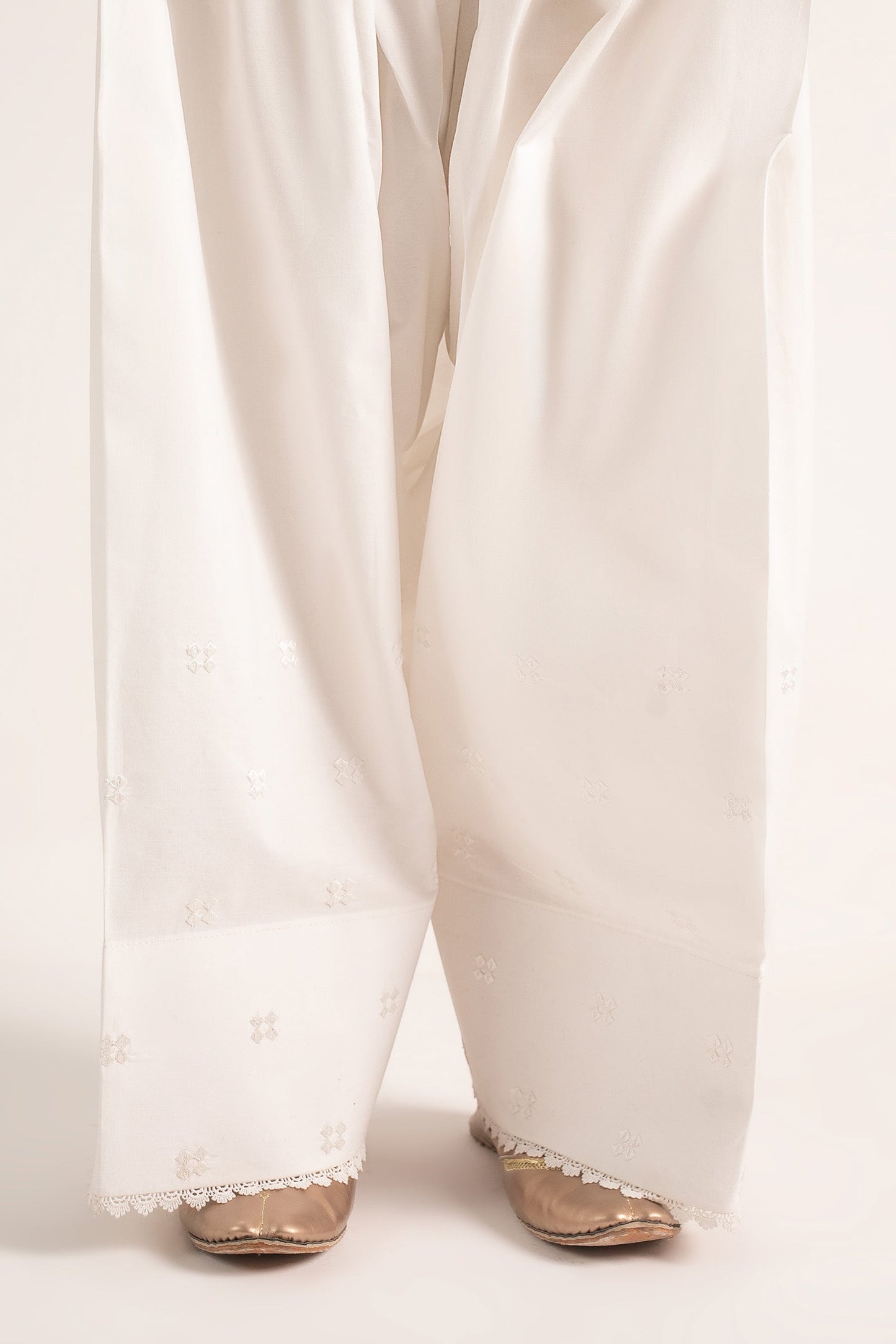 Embroidered Cambric Shalwar