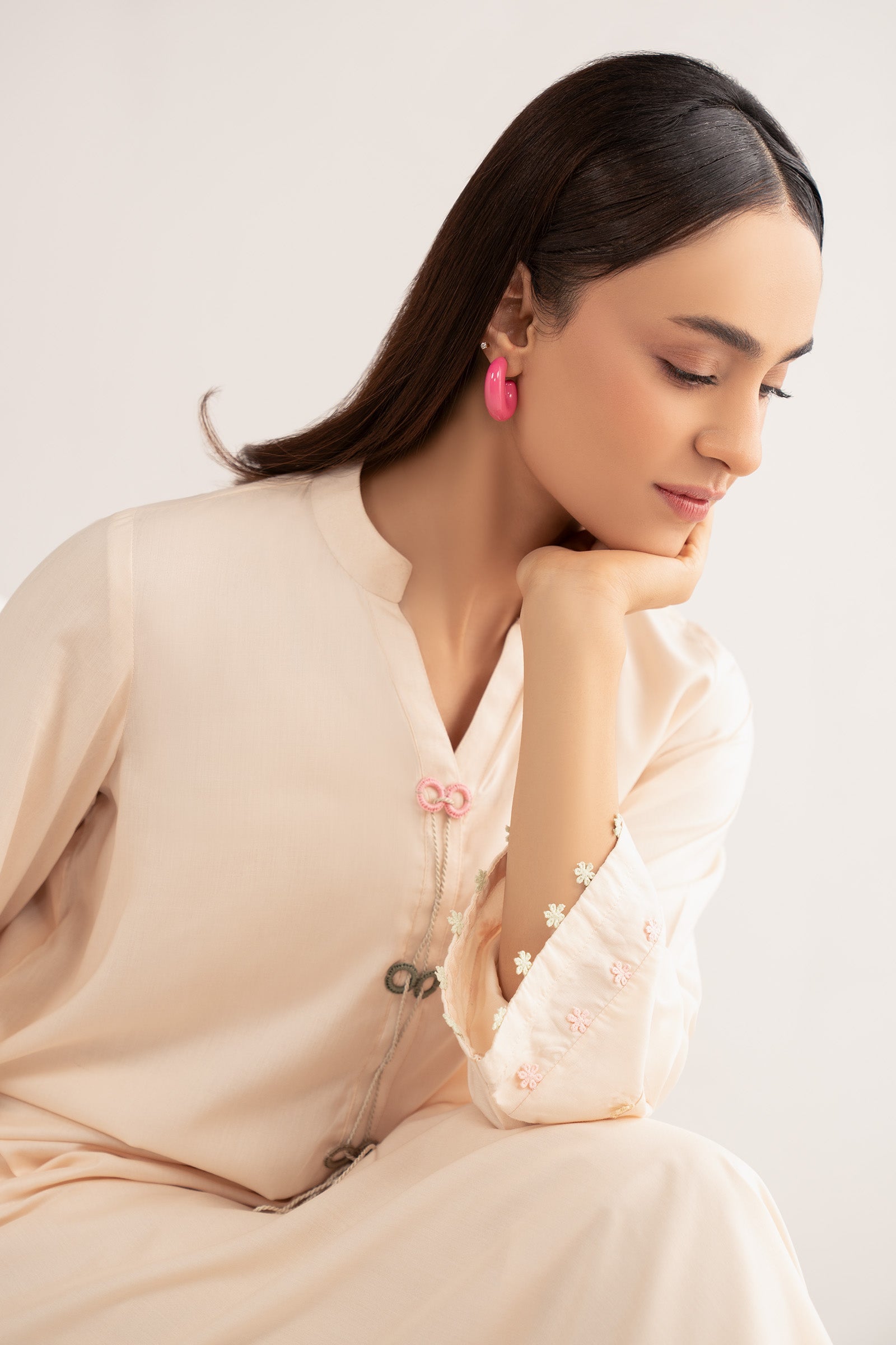 2 Pc Dyed Arabic Lawn Suit