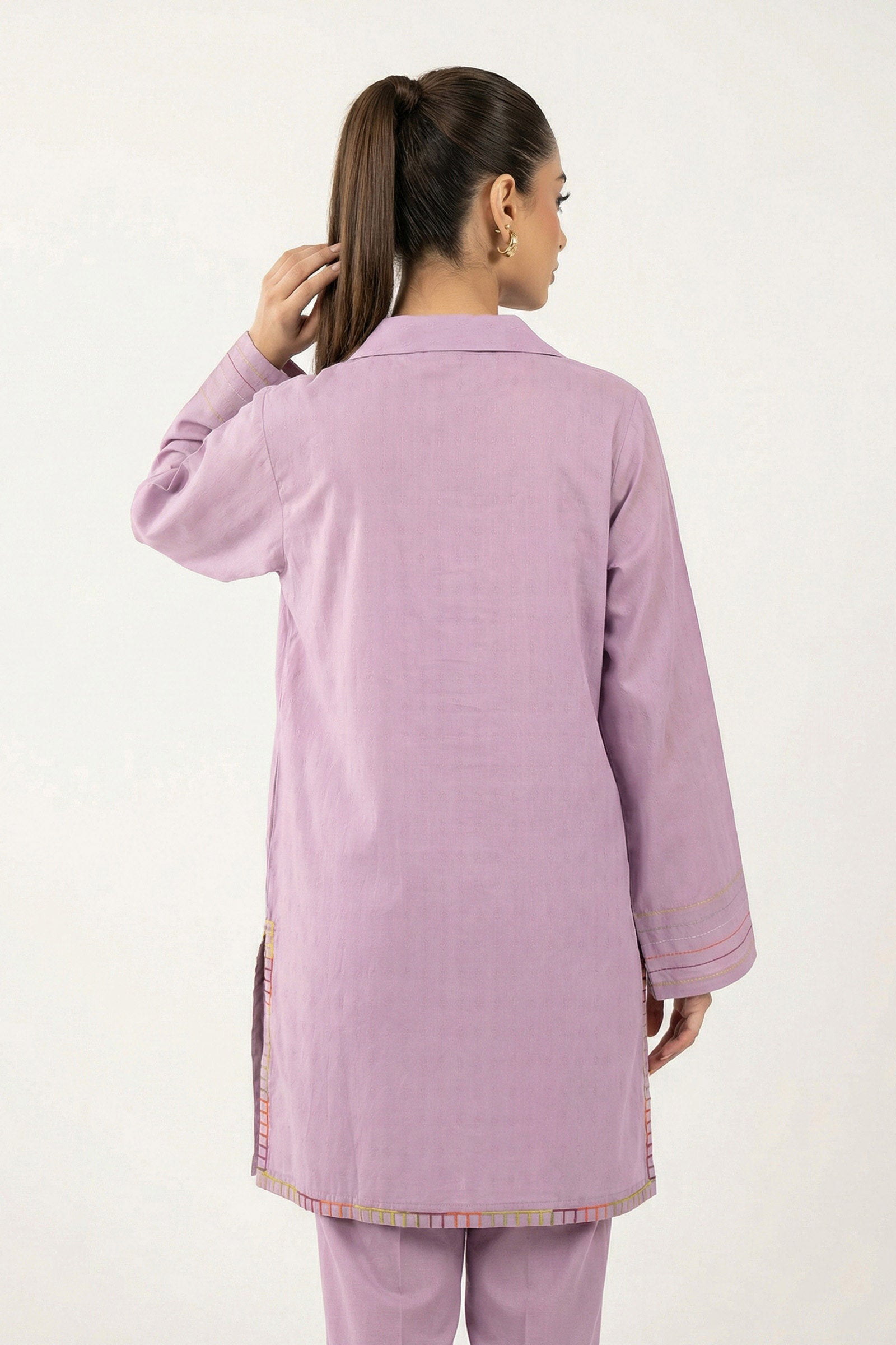 2 Pc Dyed Dobby Cotton Suit