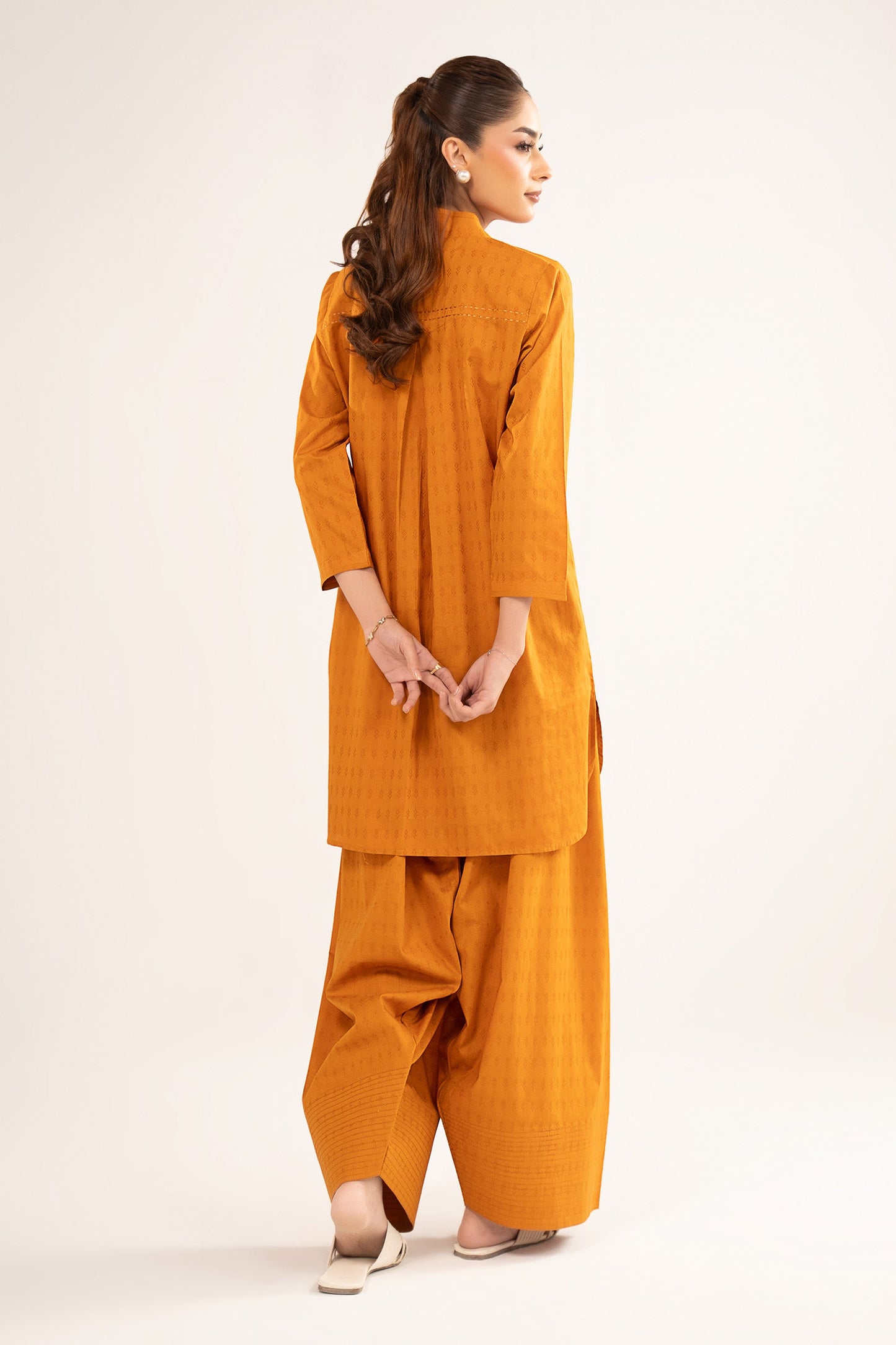 2 Pc Dyed Dobby Cotton Suit