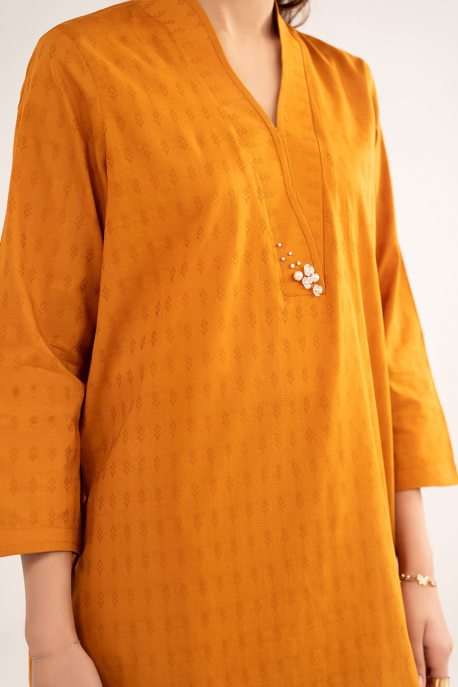 2 Pc Dyed Dobby Cotton Suit