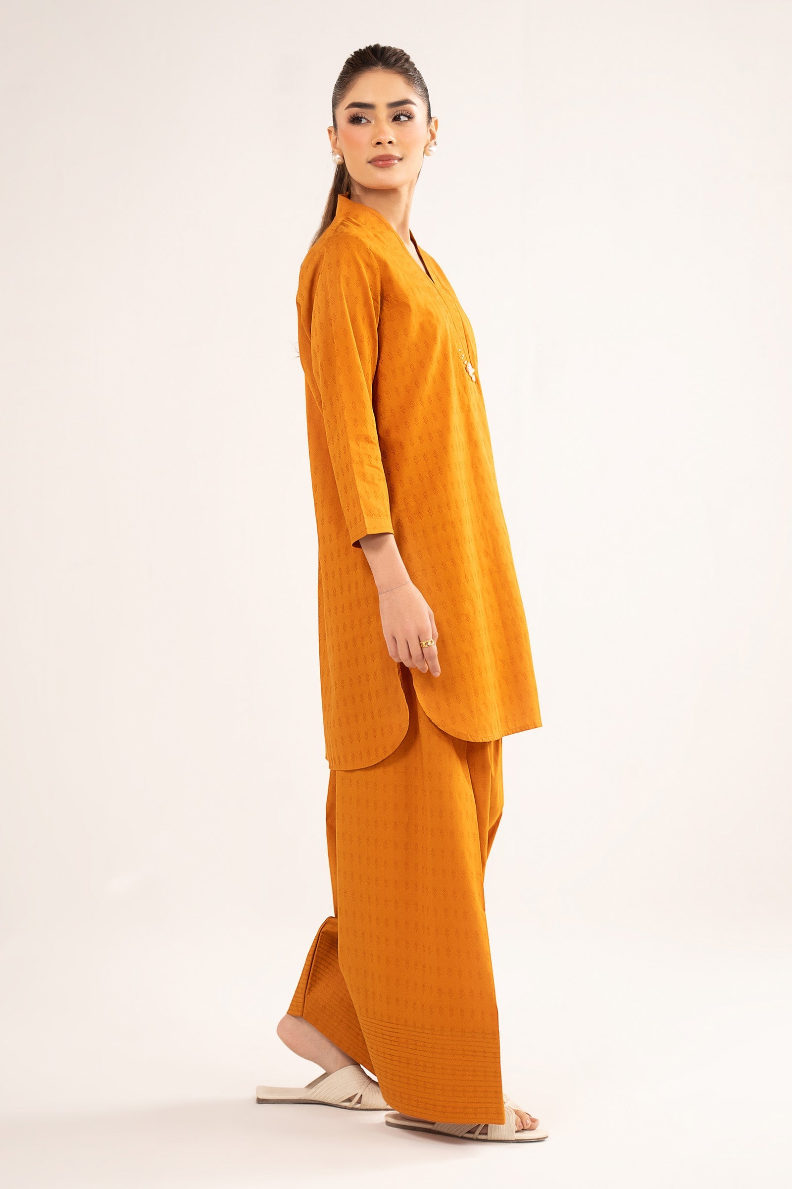 2 Pc Dyed Dobby Cotton Suit