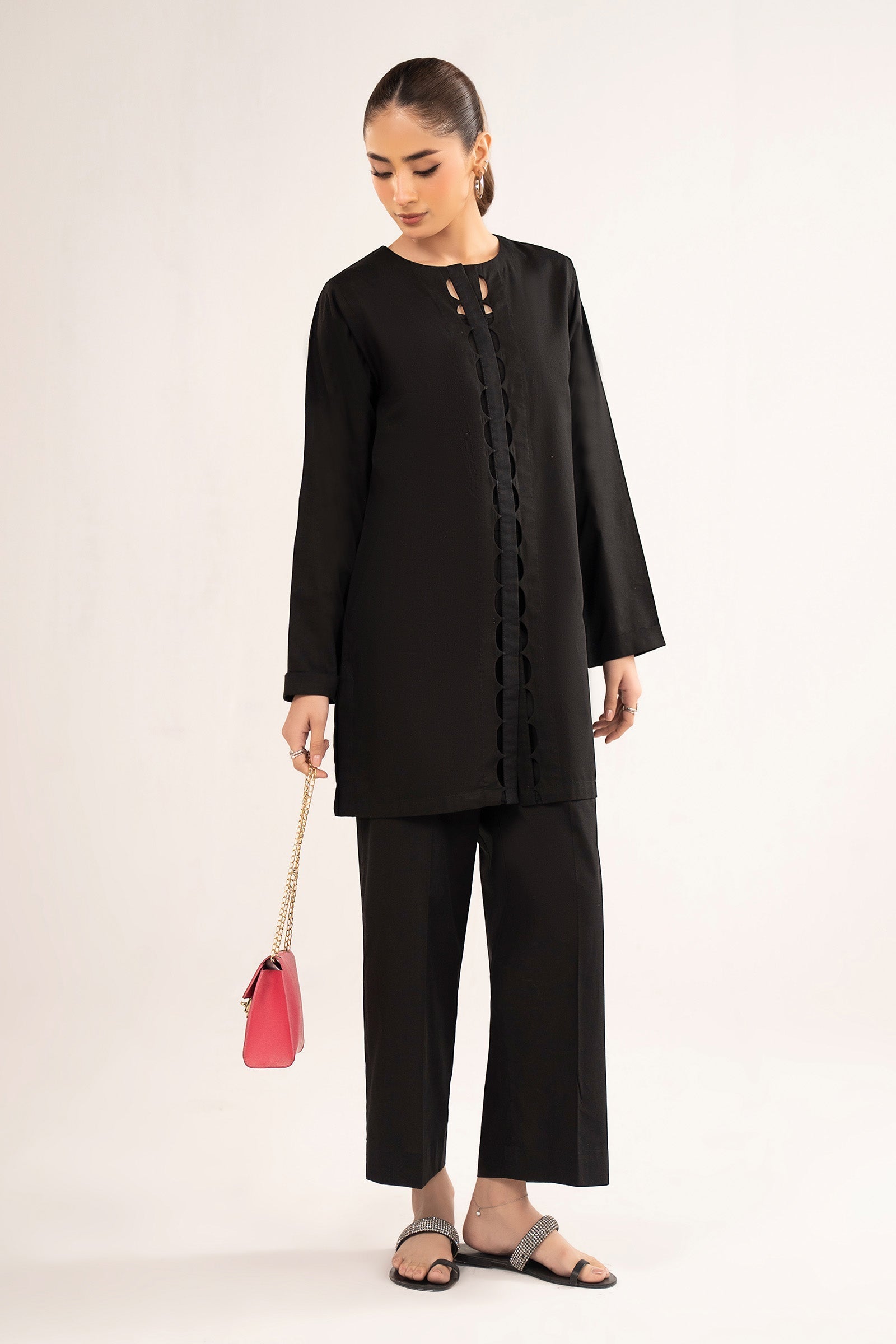 2 Pc Dyed Pinstripe Cotton Suit