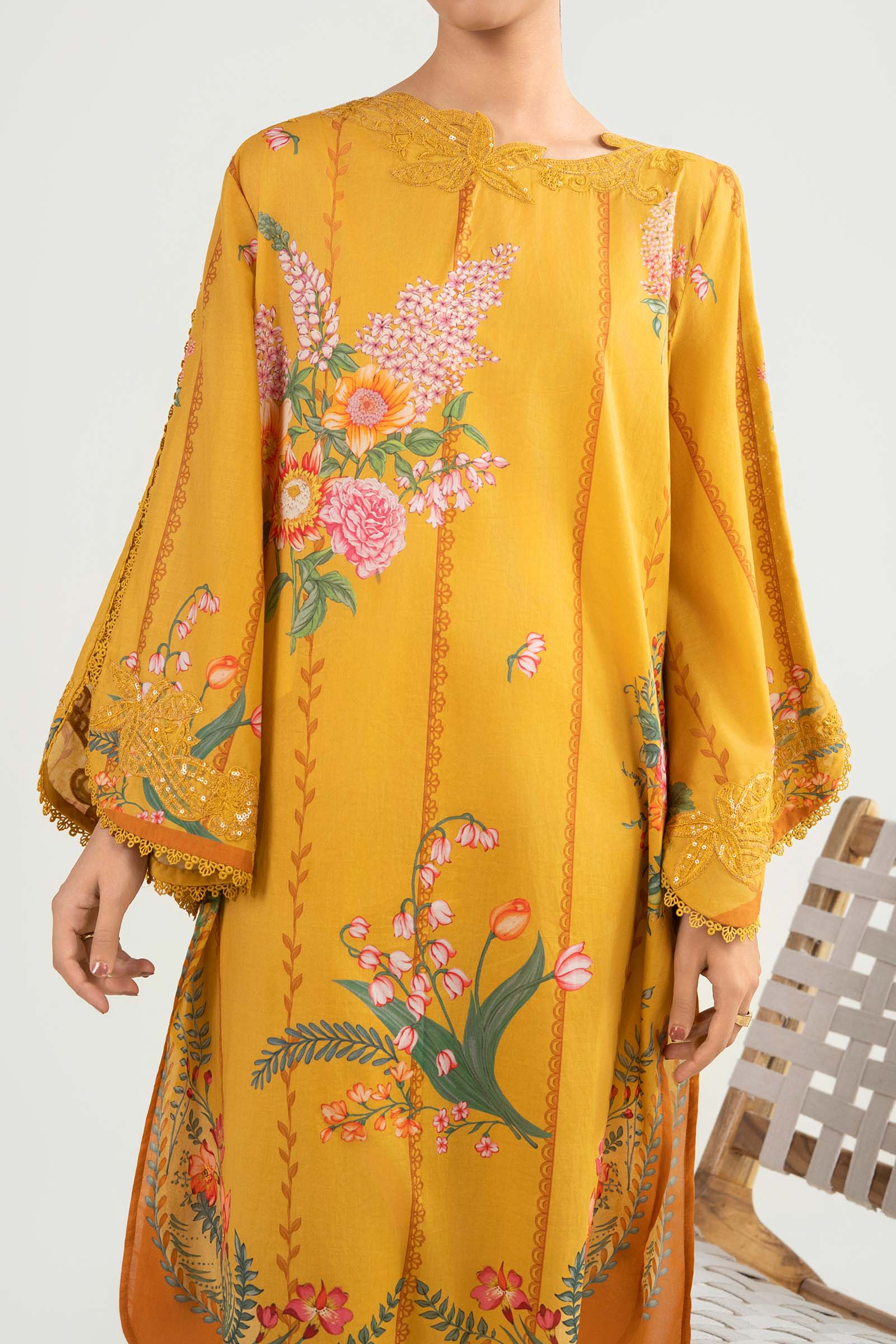 2 Pc Embroidered Lawn Suit