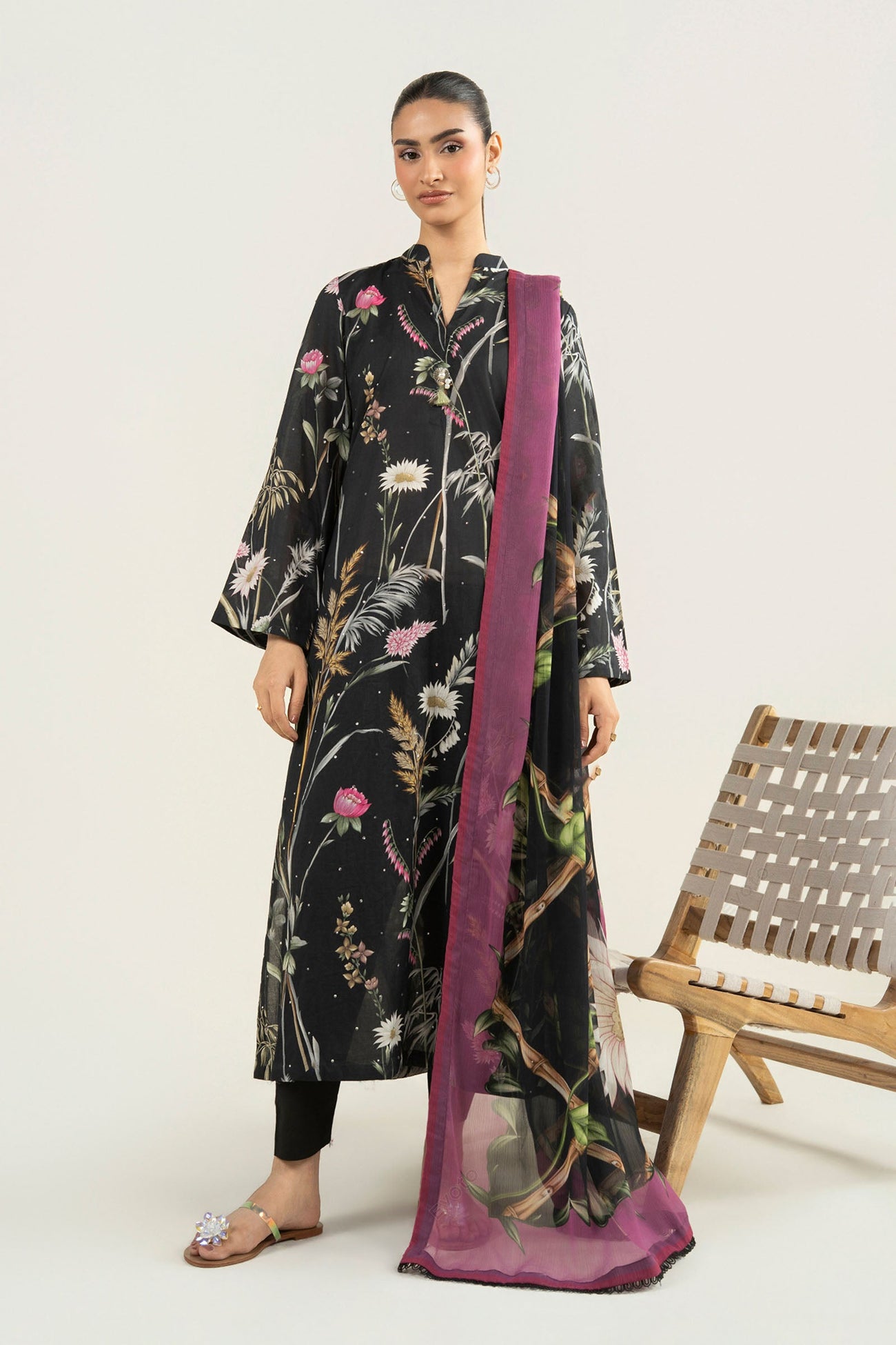 2 Pc Embroidered Lawn Suit