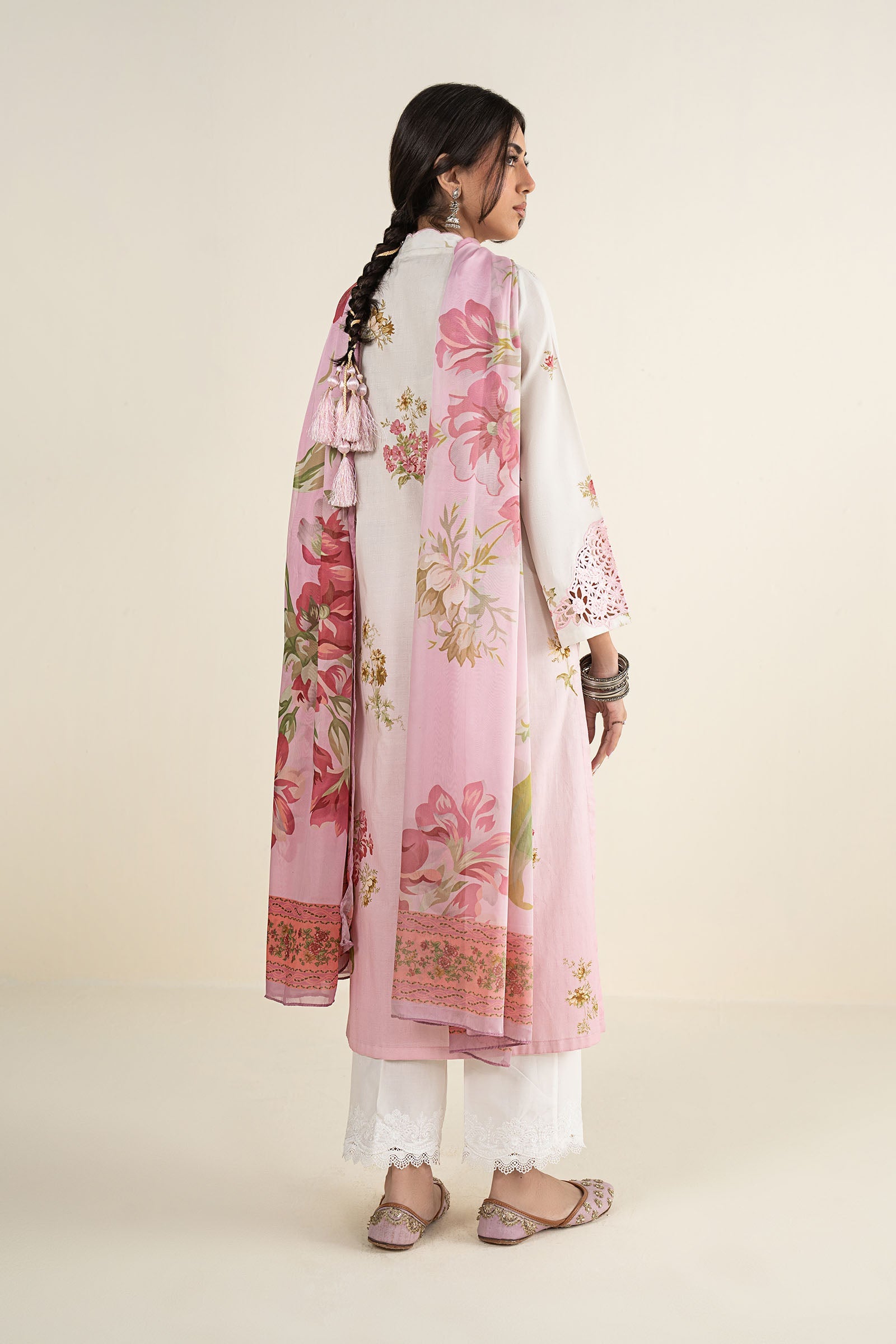 2 Pc Embroidered Dobby Suit
