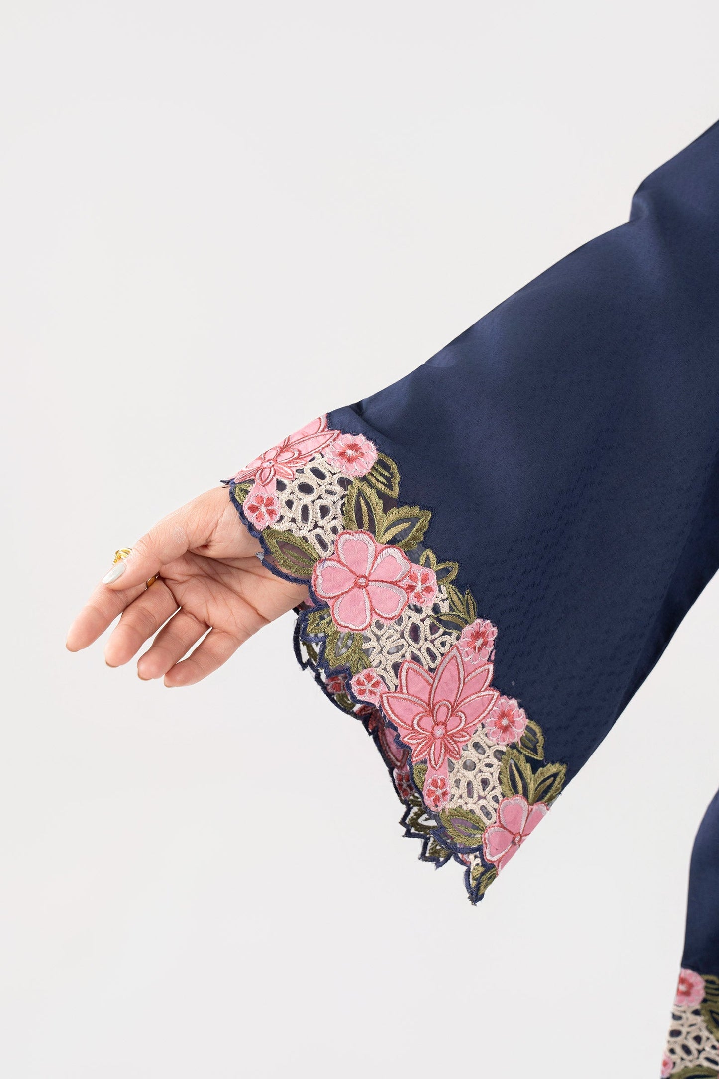 2 Pc Embroidered Dobby Cotton Suit
