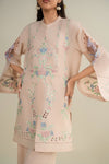 2 Pc Embroidered Slub Lawn Suit