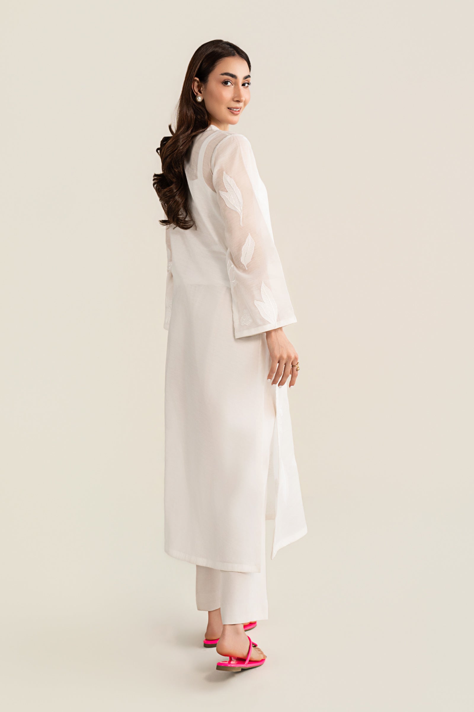 Embroidered Paper Lawn Shirt