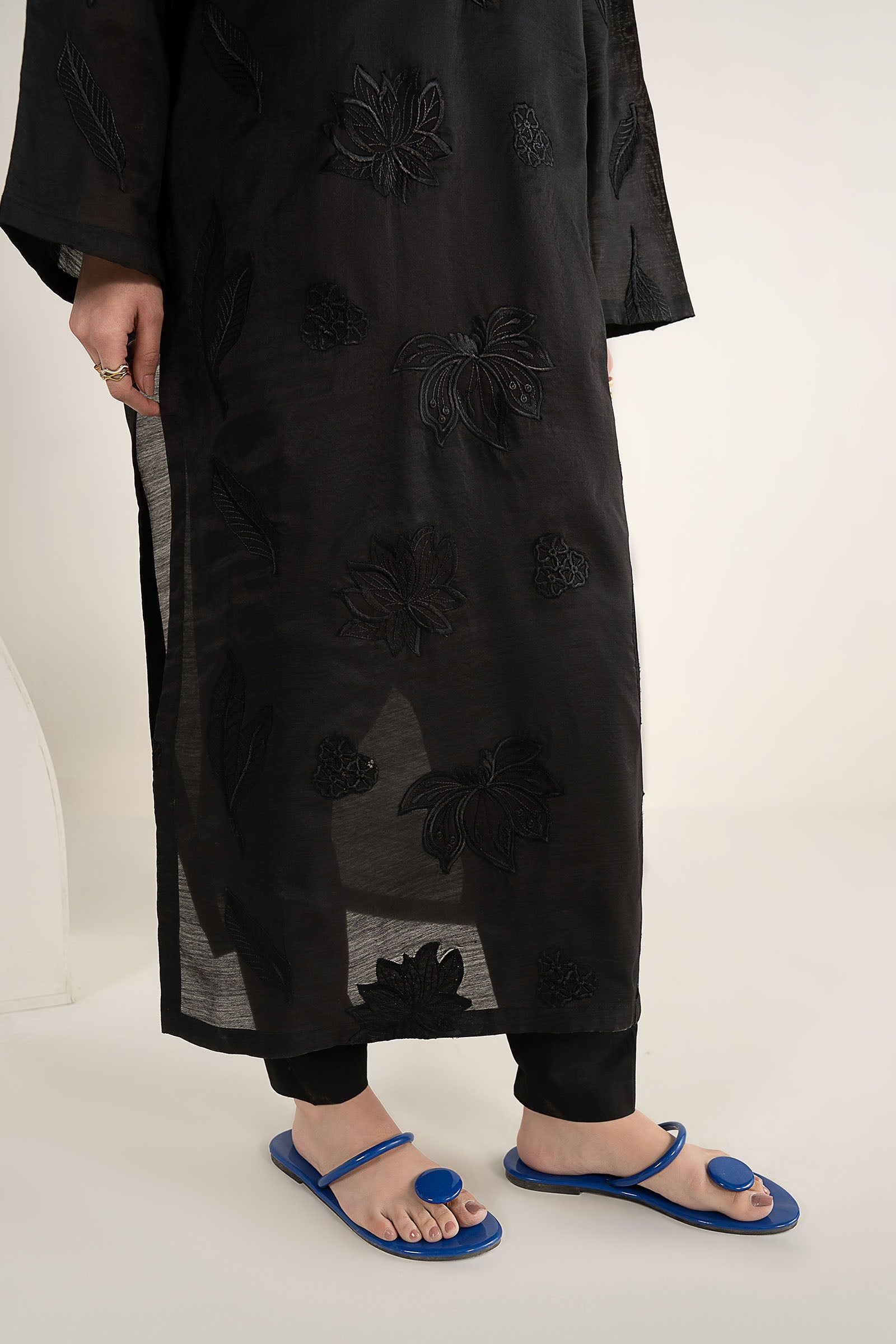 Embroidered Paper Lawn Shirt