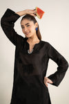 Embroidered Paper Lawn Shirt