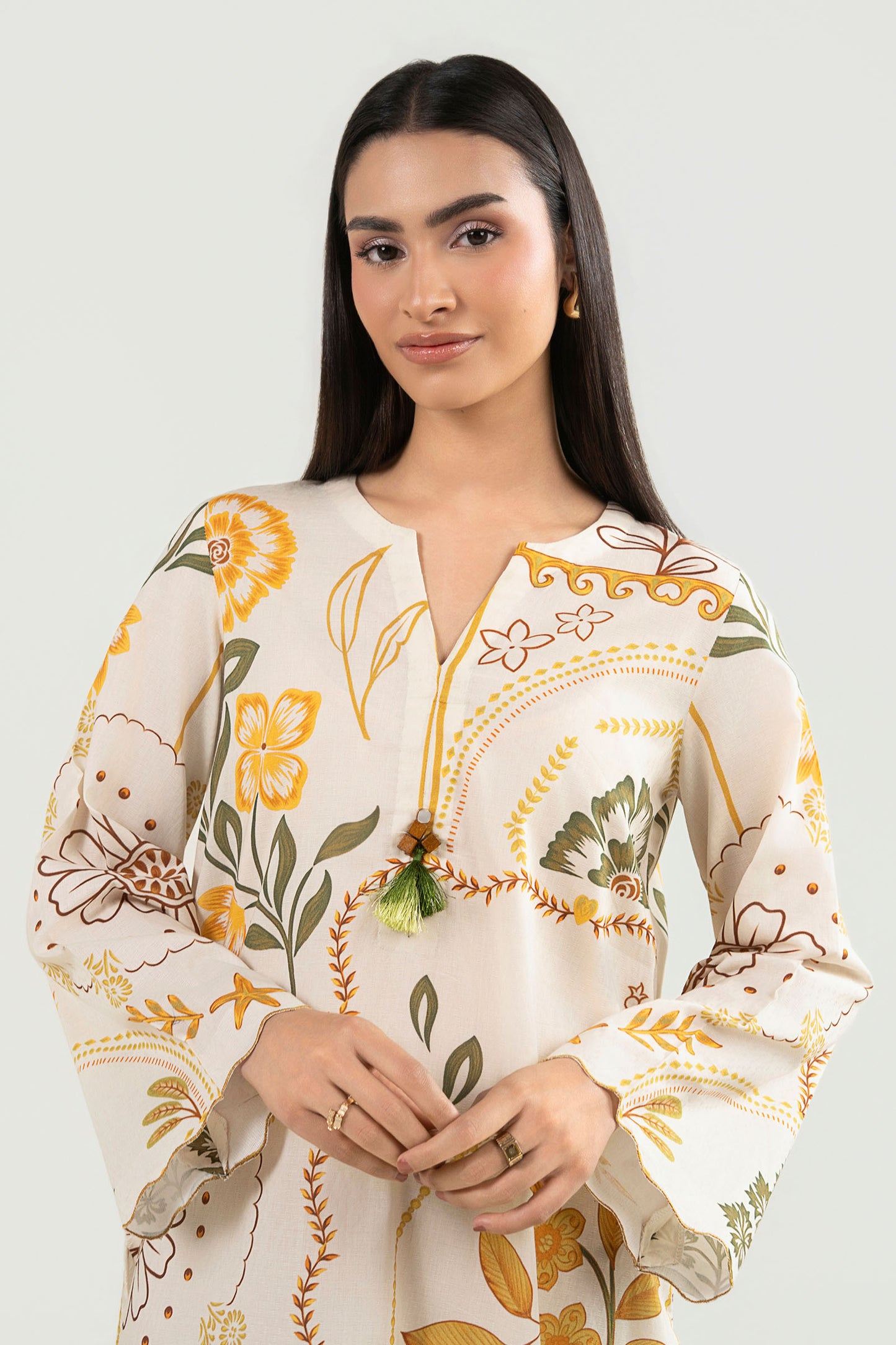 2 Pc Printed Dobby Cotton Suit