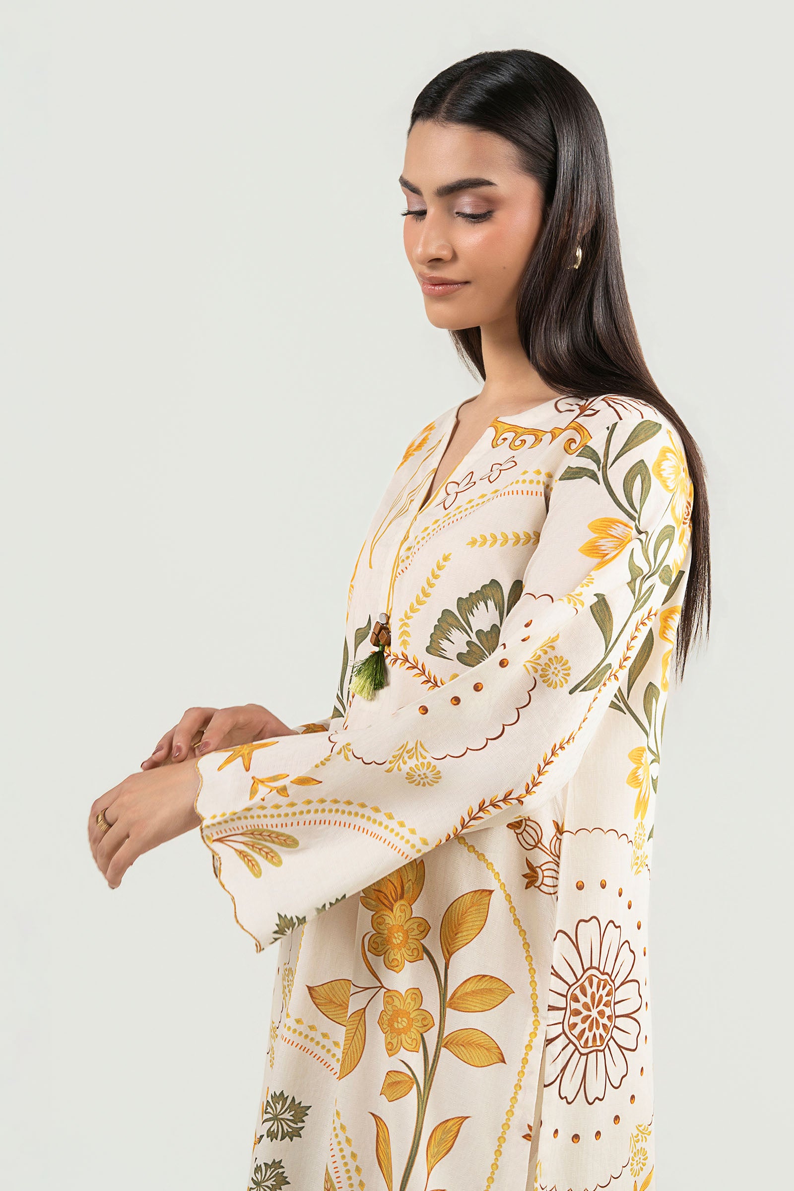 2 Pc Printed Dobby Cotton Suit