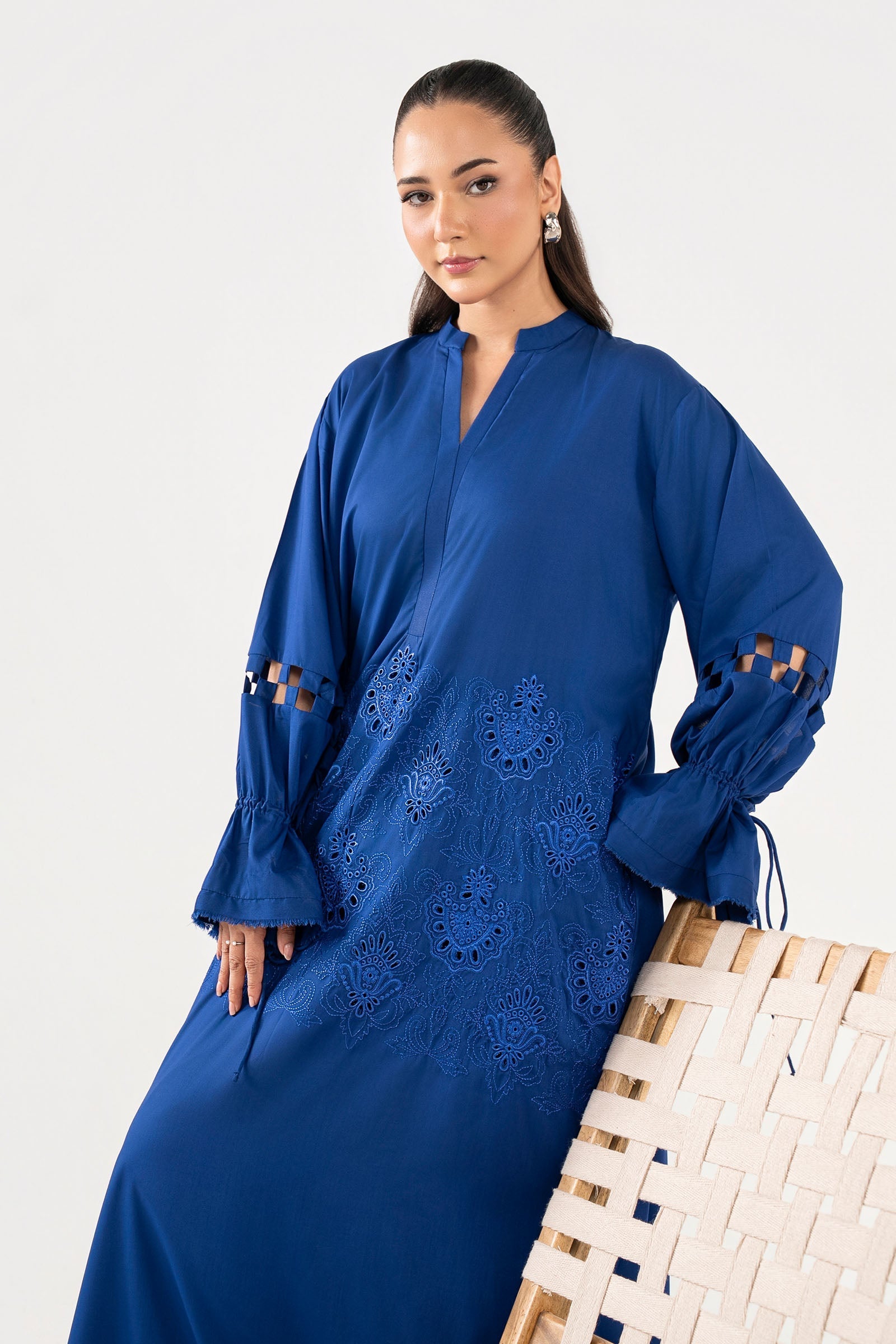 Dyed Arabic Lawn Shirt