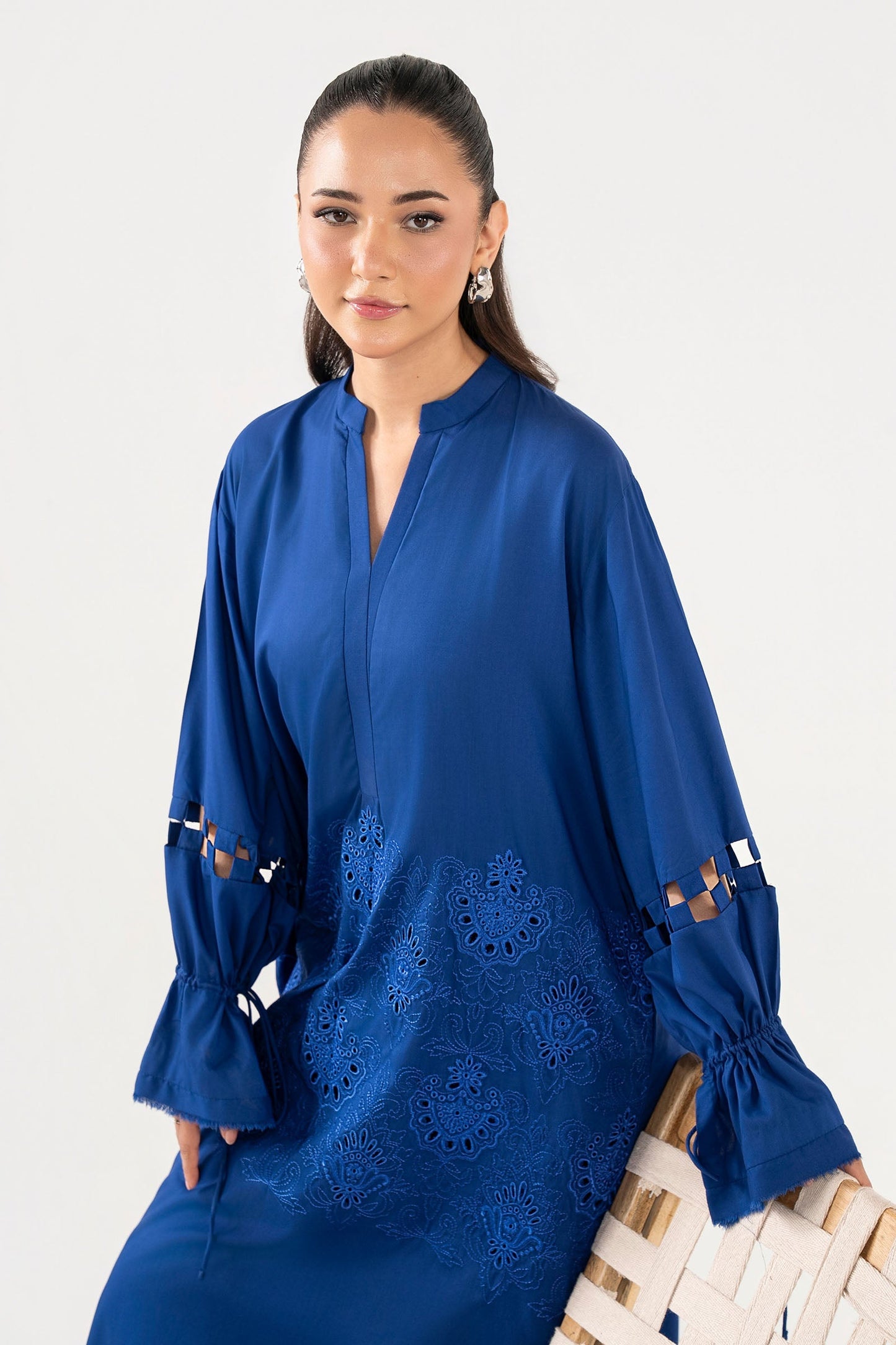 Dyed Arabic Lawn Shirt