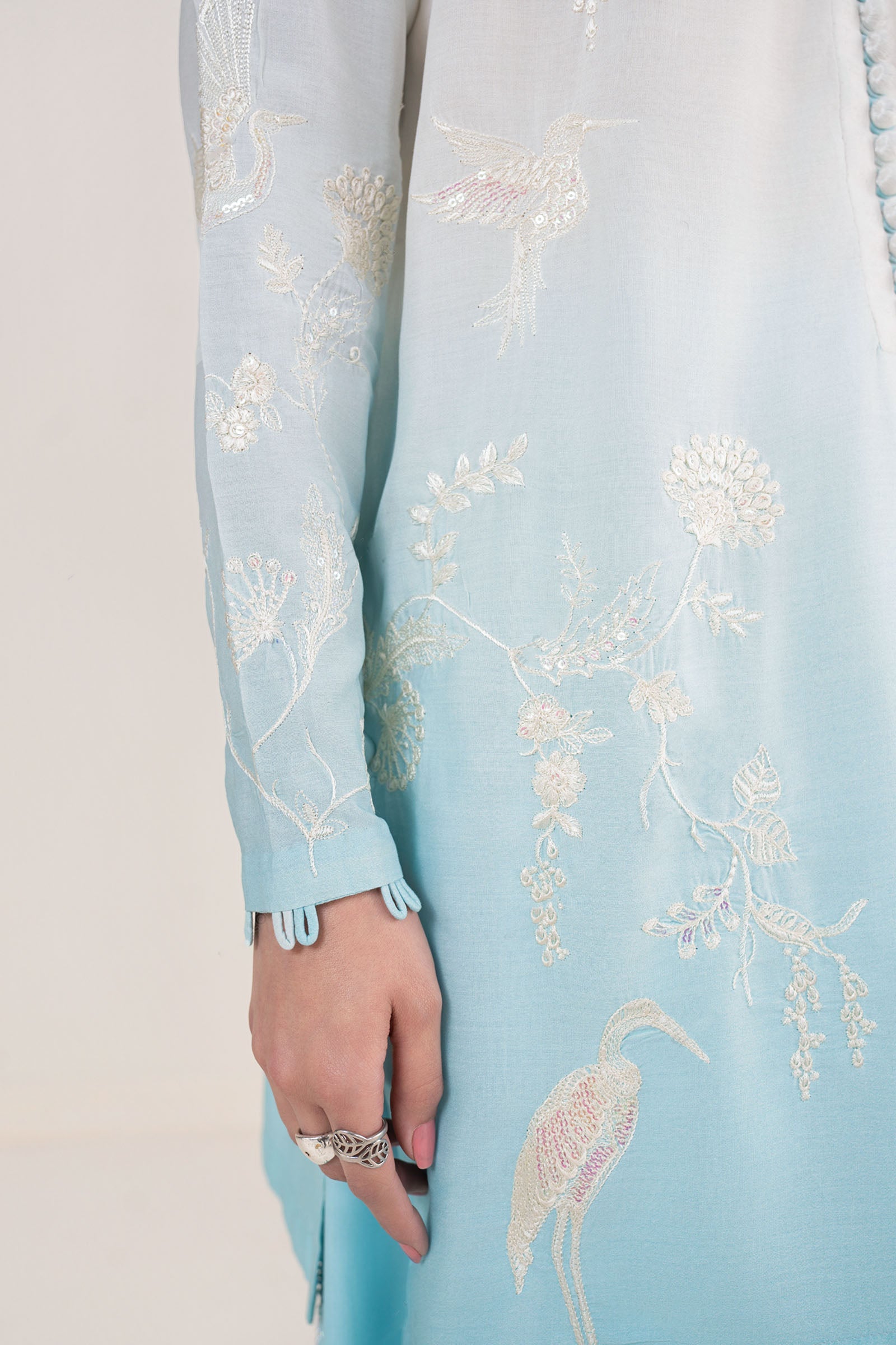 3 Pc Embroidered Arabic Lawn Suit