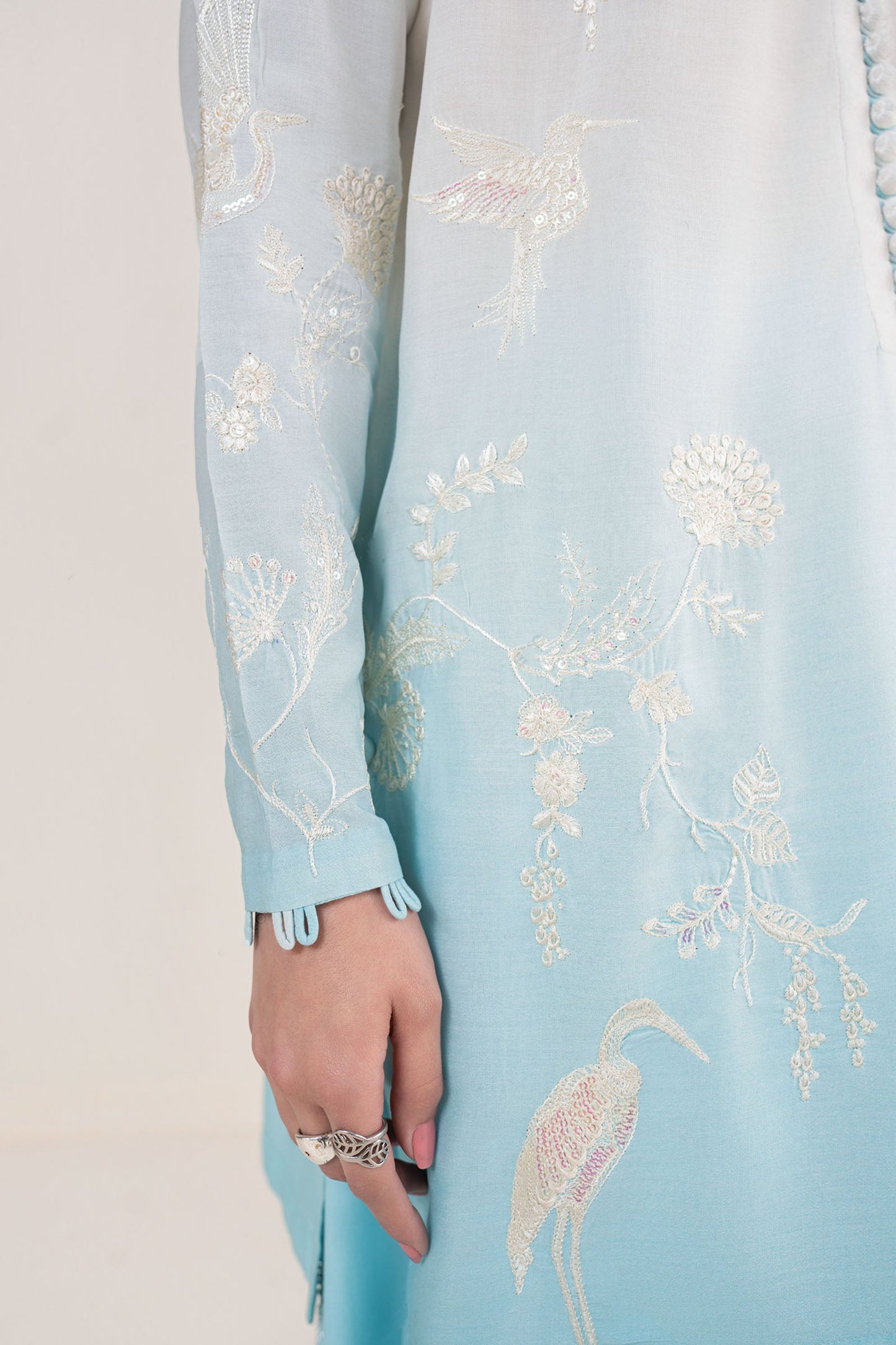 3 Pc Embroidered Arabic Lawn Suit