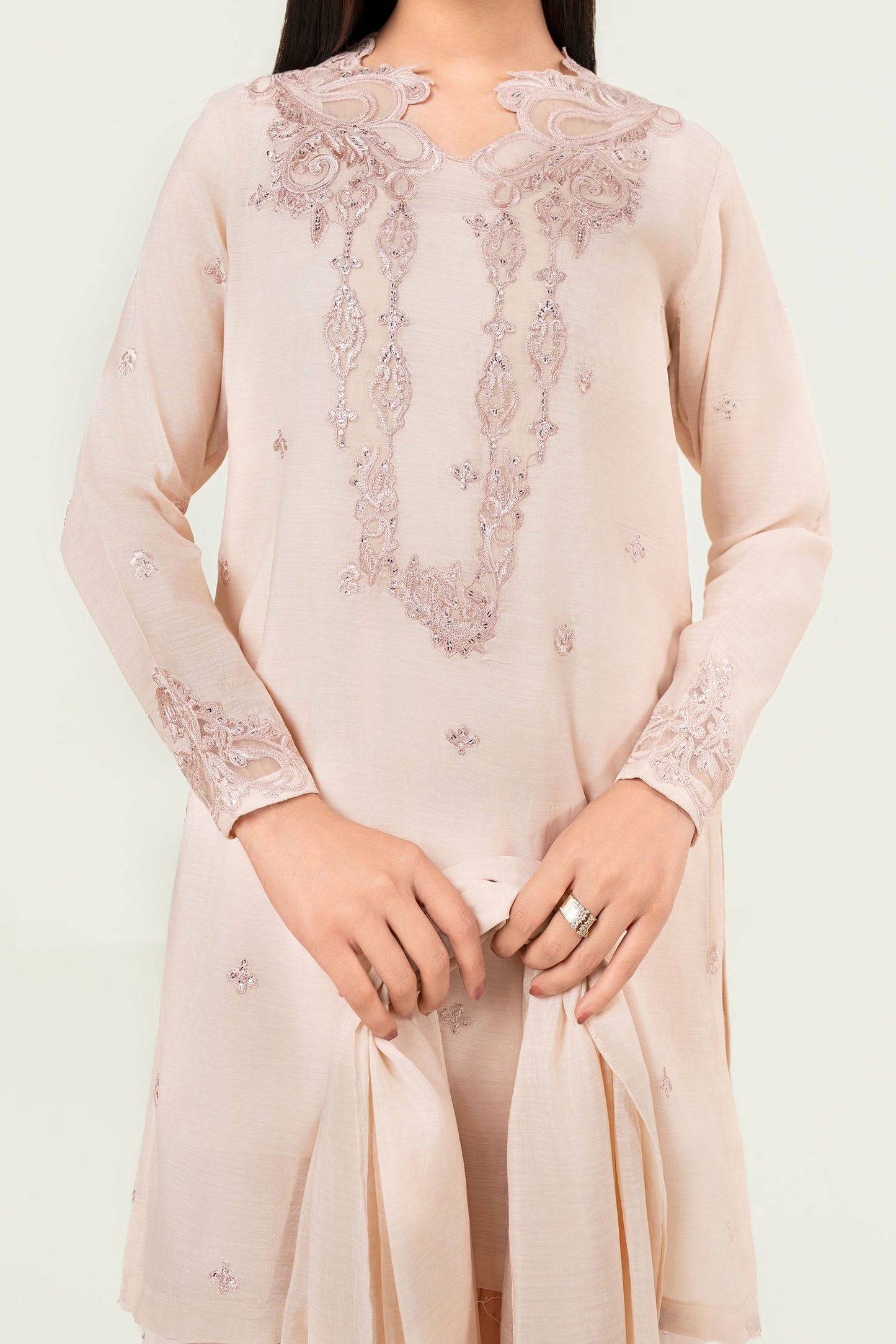 3 Pc Embroidered Paper Lawn Suit