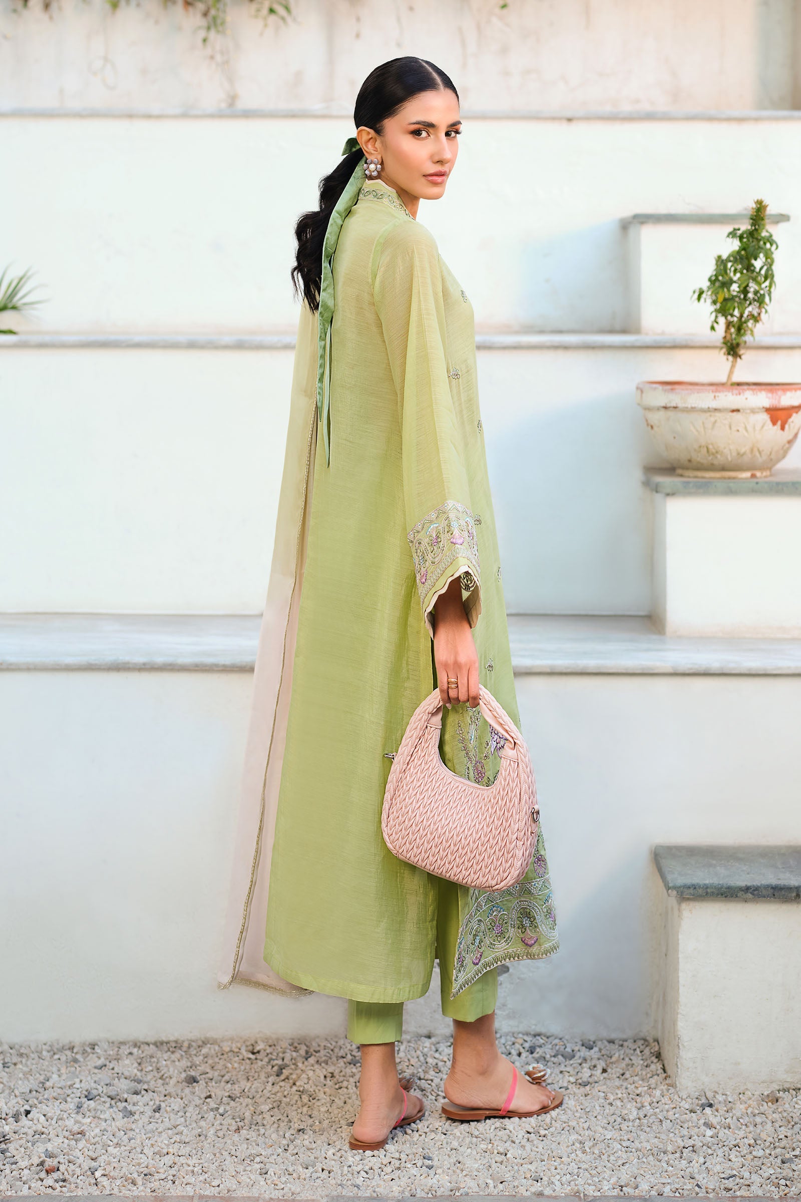 3 Pc Embroidered Paper Lawn Suit